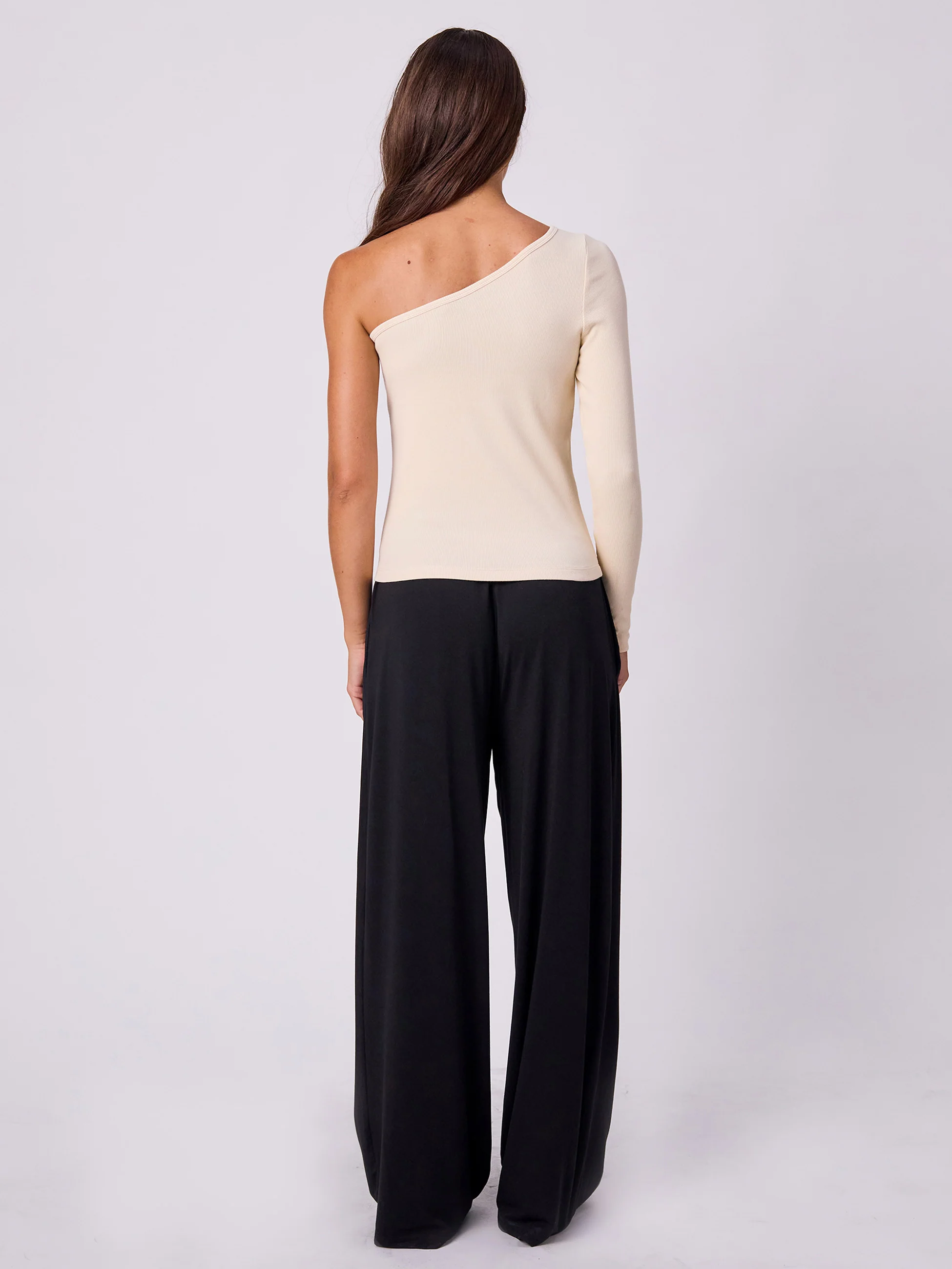 Asymmetric Organic Cotton Long Sleeve  - Chalk - Image 5