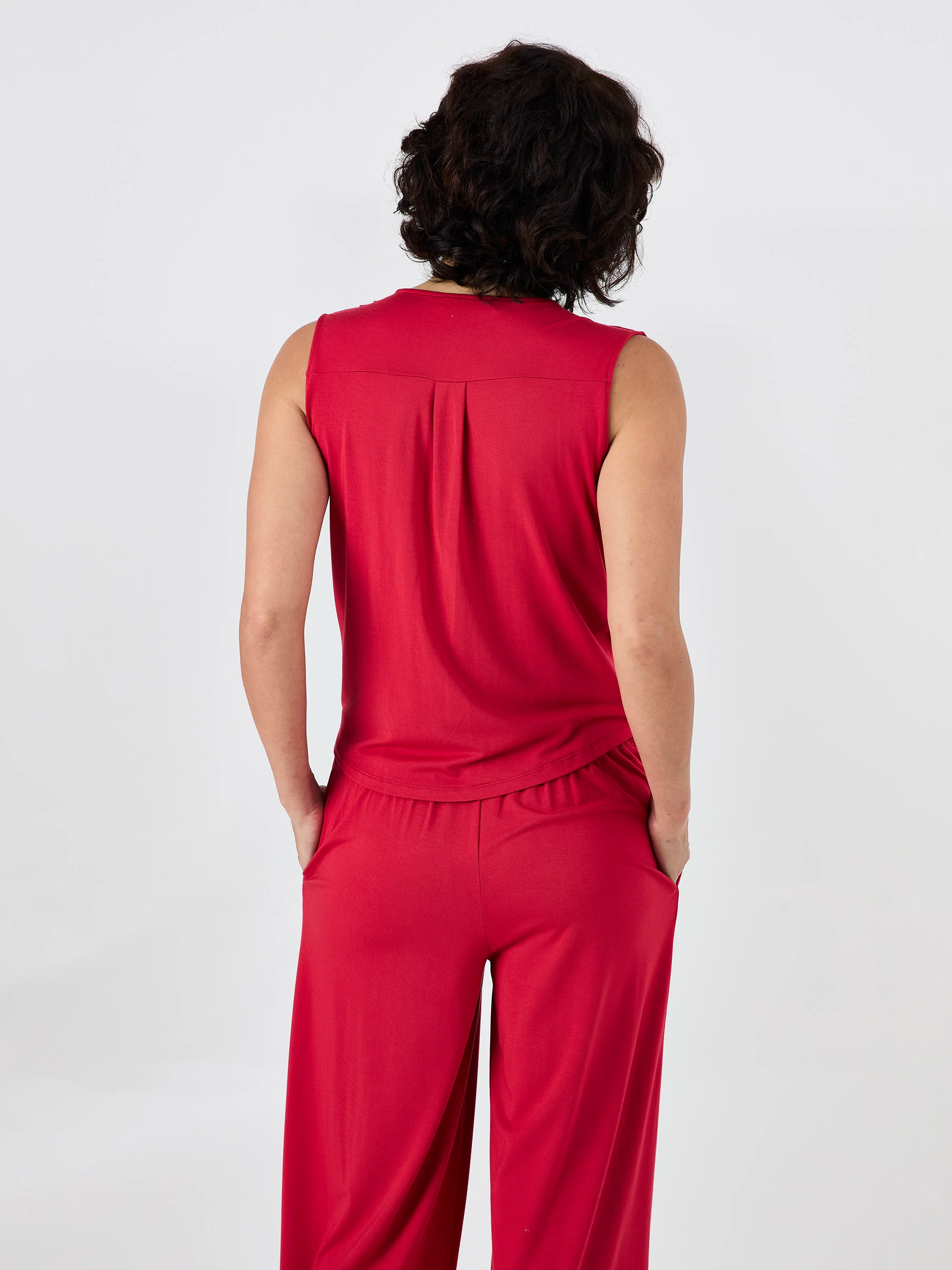 Athena Drape Top - Cherry - Image 6