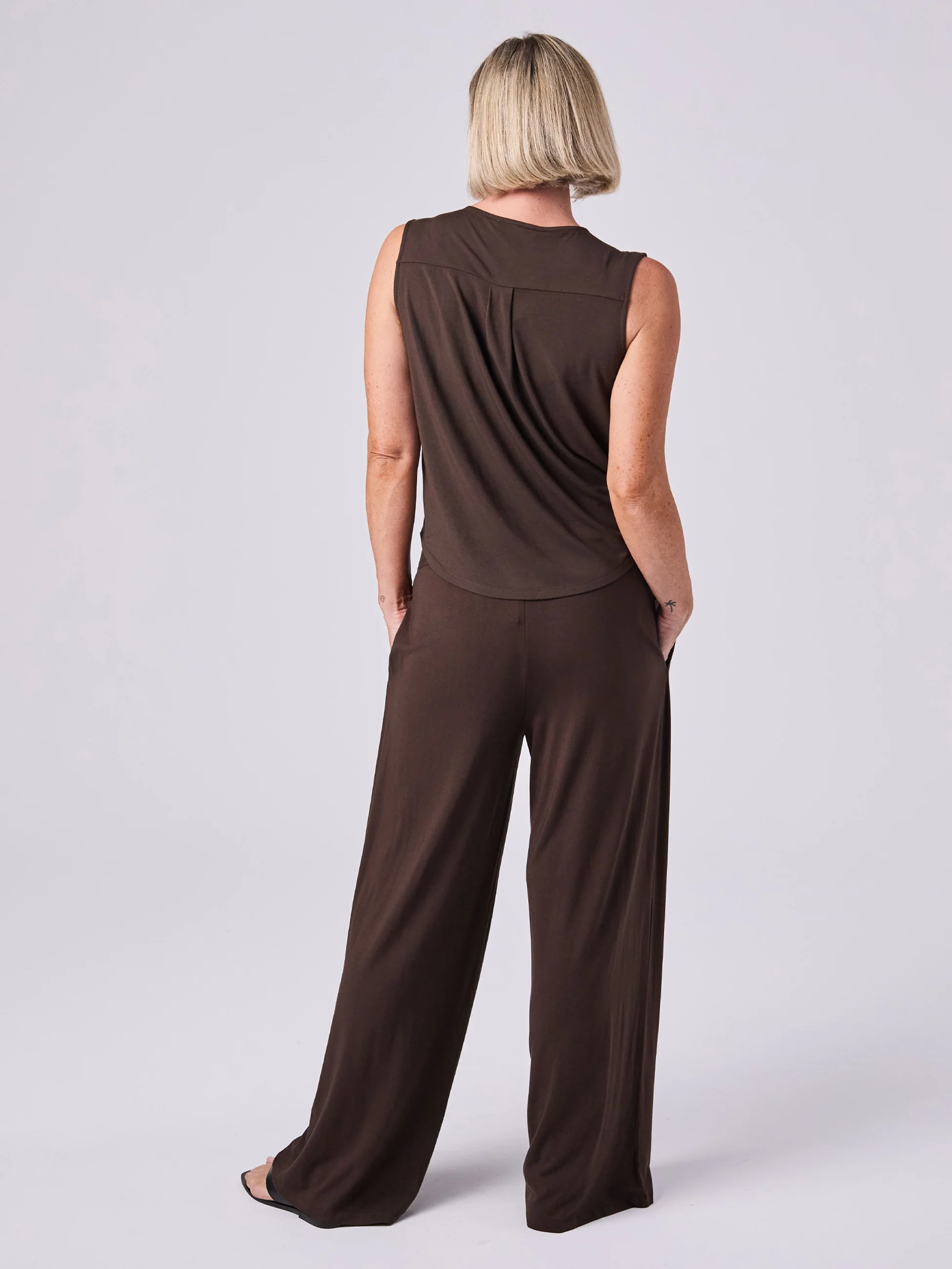 Athena Drape Top - Coffee Bean - Image 4