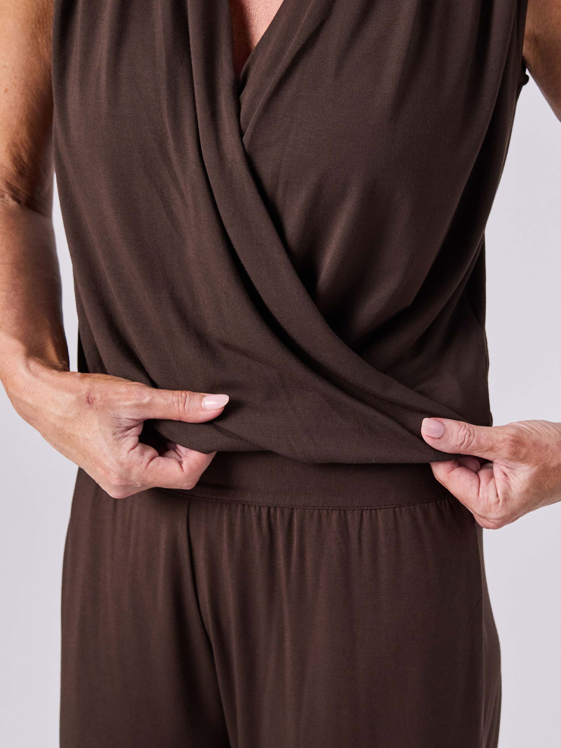 Athena Drape Top - Coffee Bean - Image 7