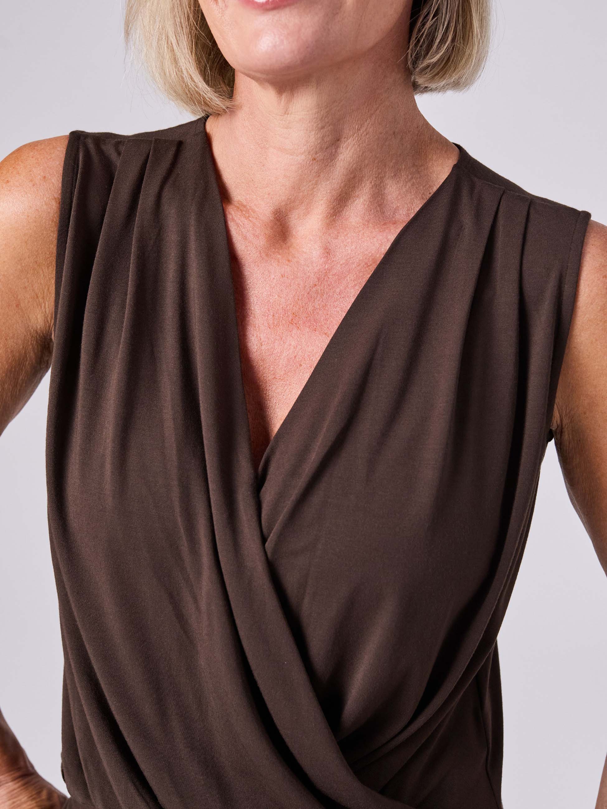 Athena Drape Top - Coffee Bean - Image 8