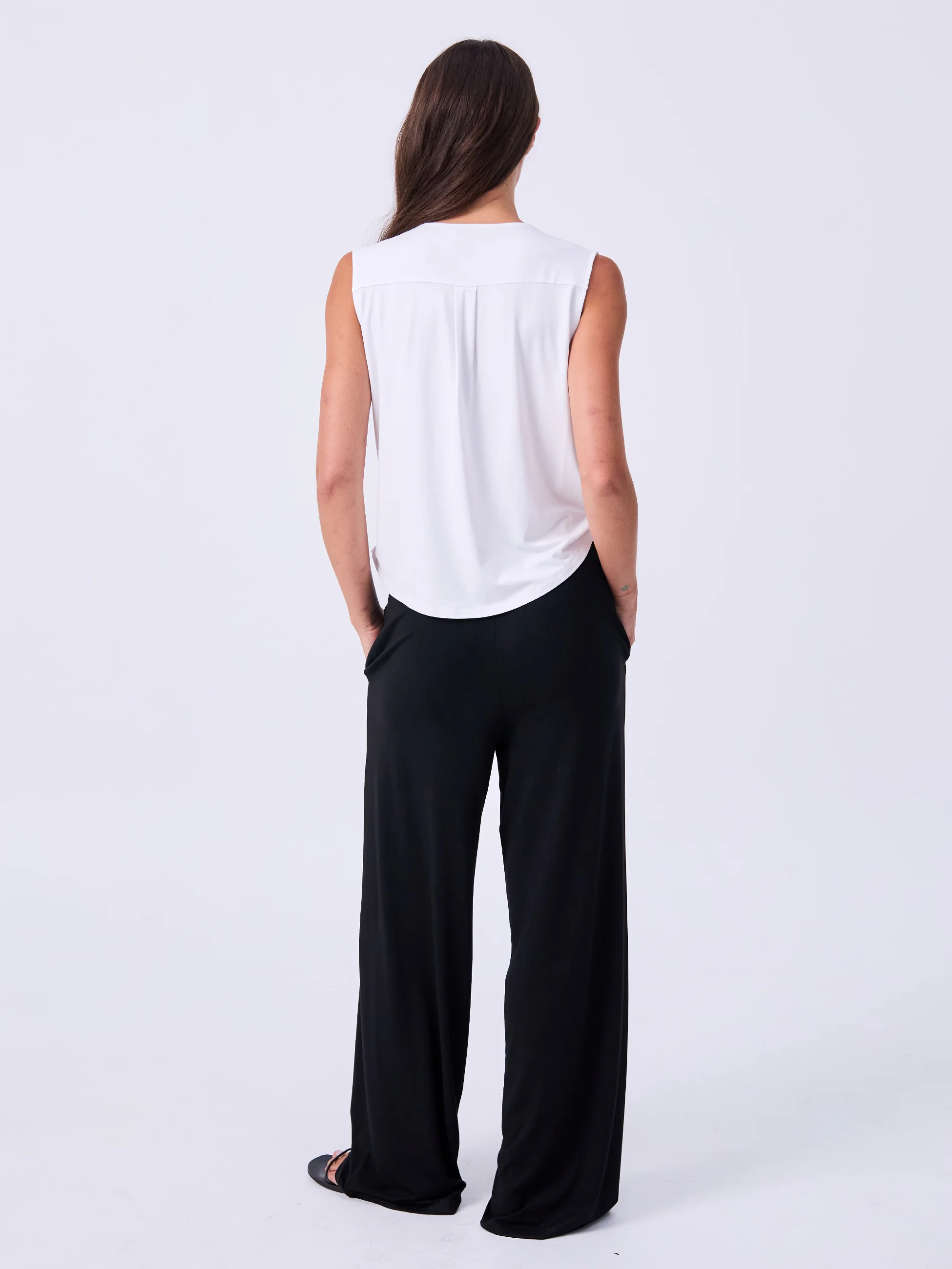 Athena Drape Top - White - Image 6