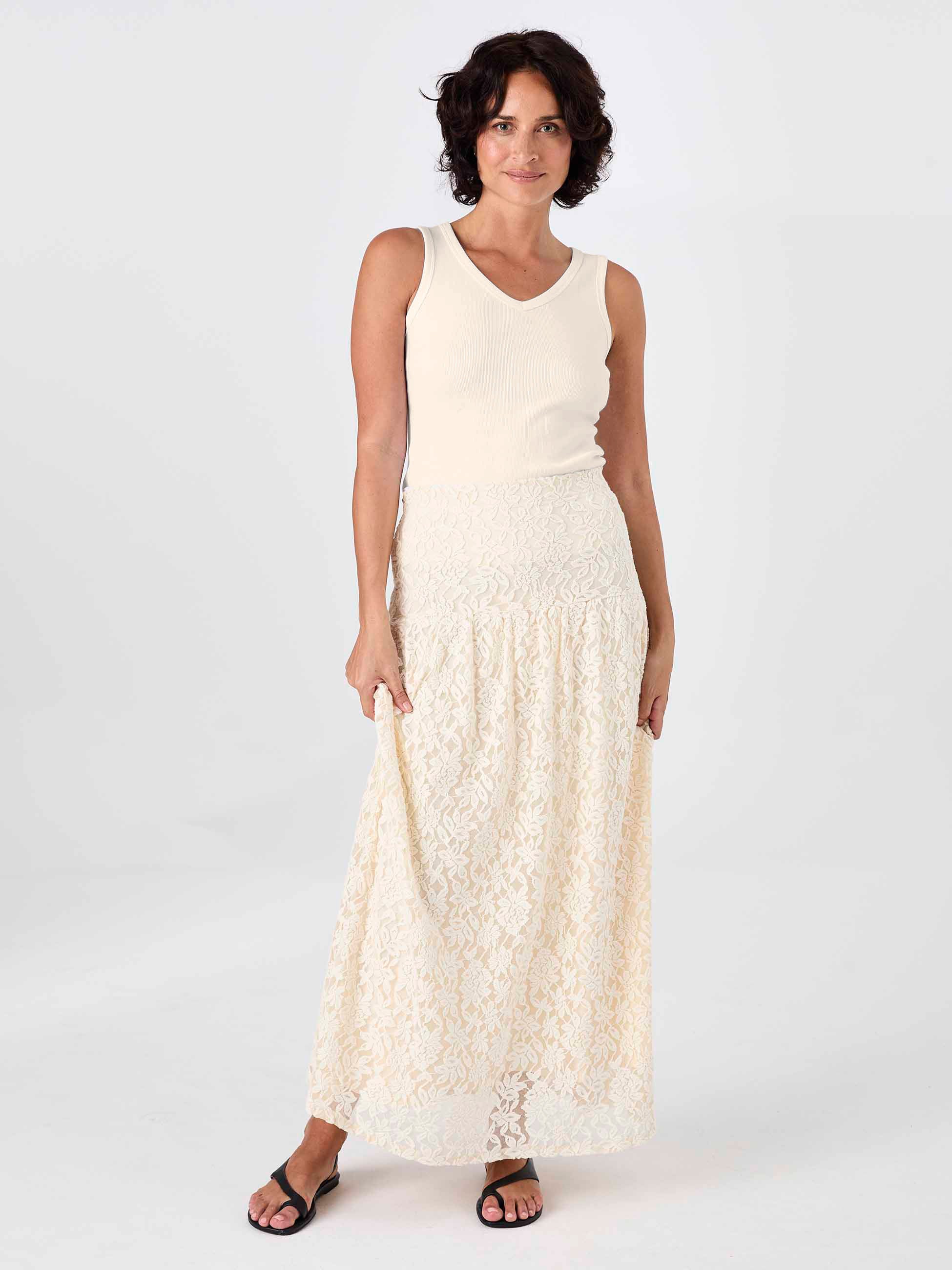 Chantelle Lace Skirt - Antique white - Image 3