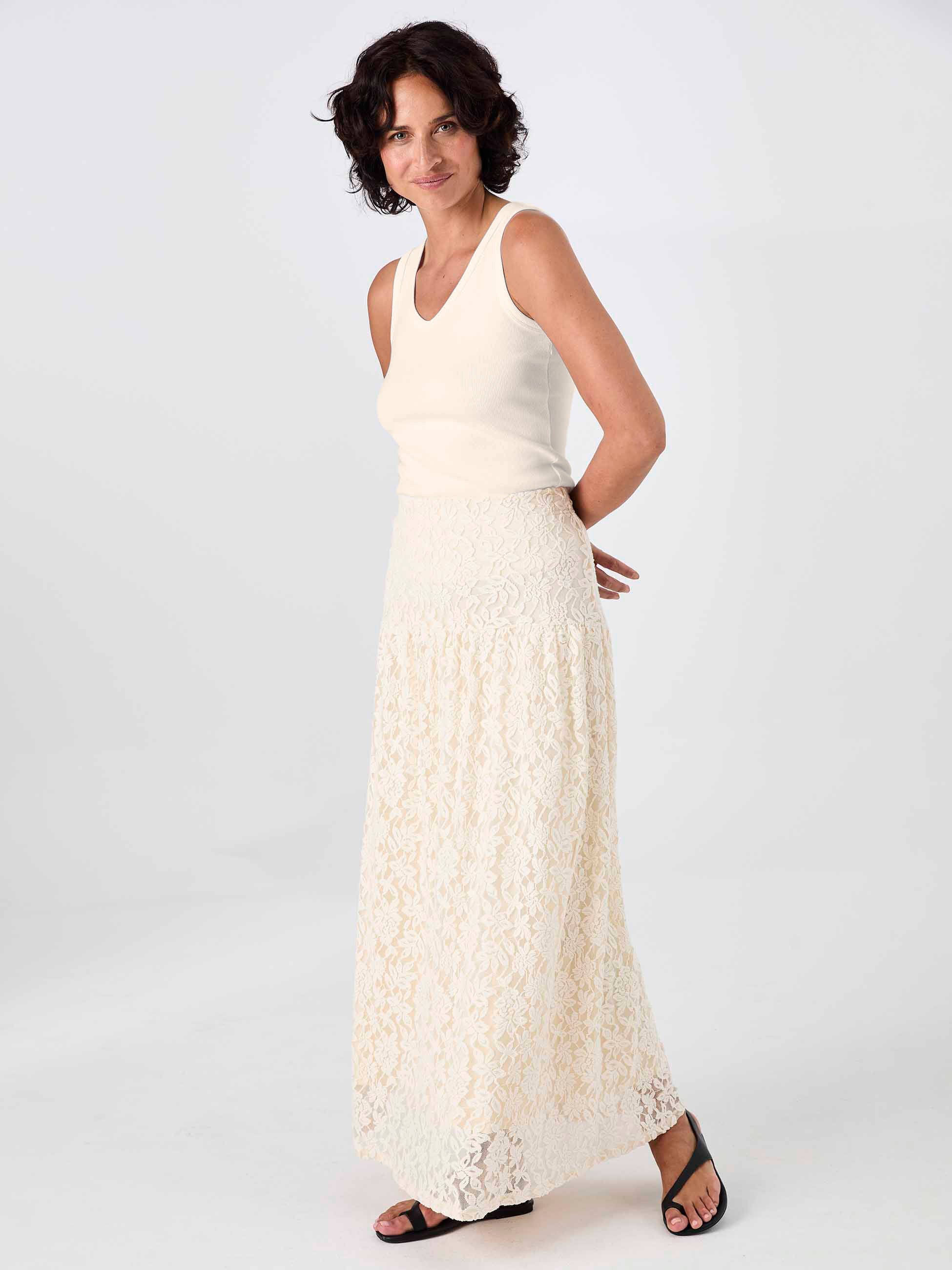 Chantelle Lace Skirt - Antique white - Image 5