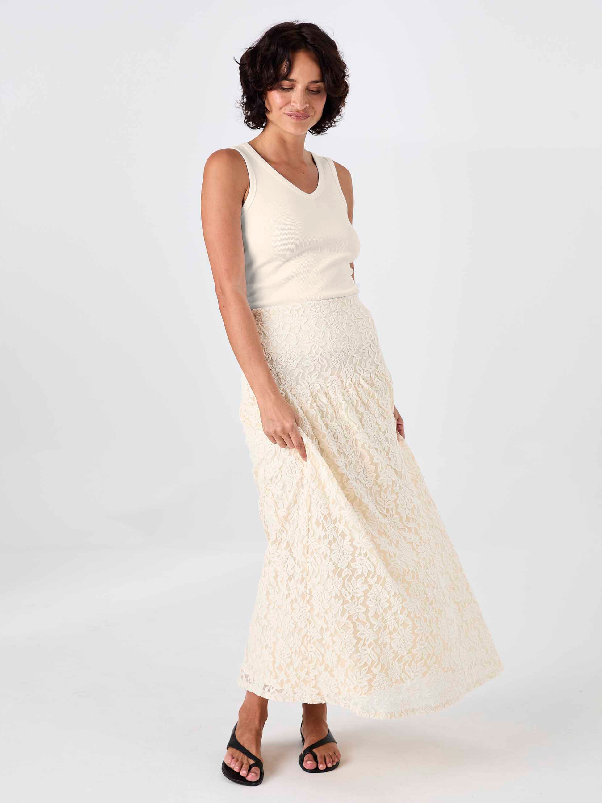Chantelle Lace Skirt - Antique white - Image 7