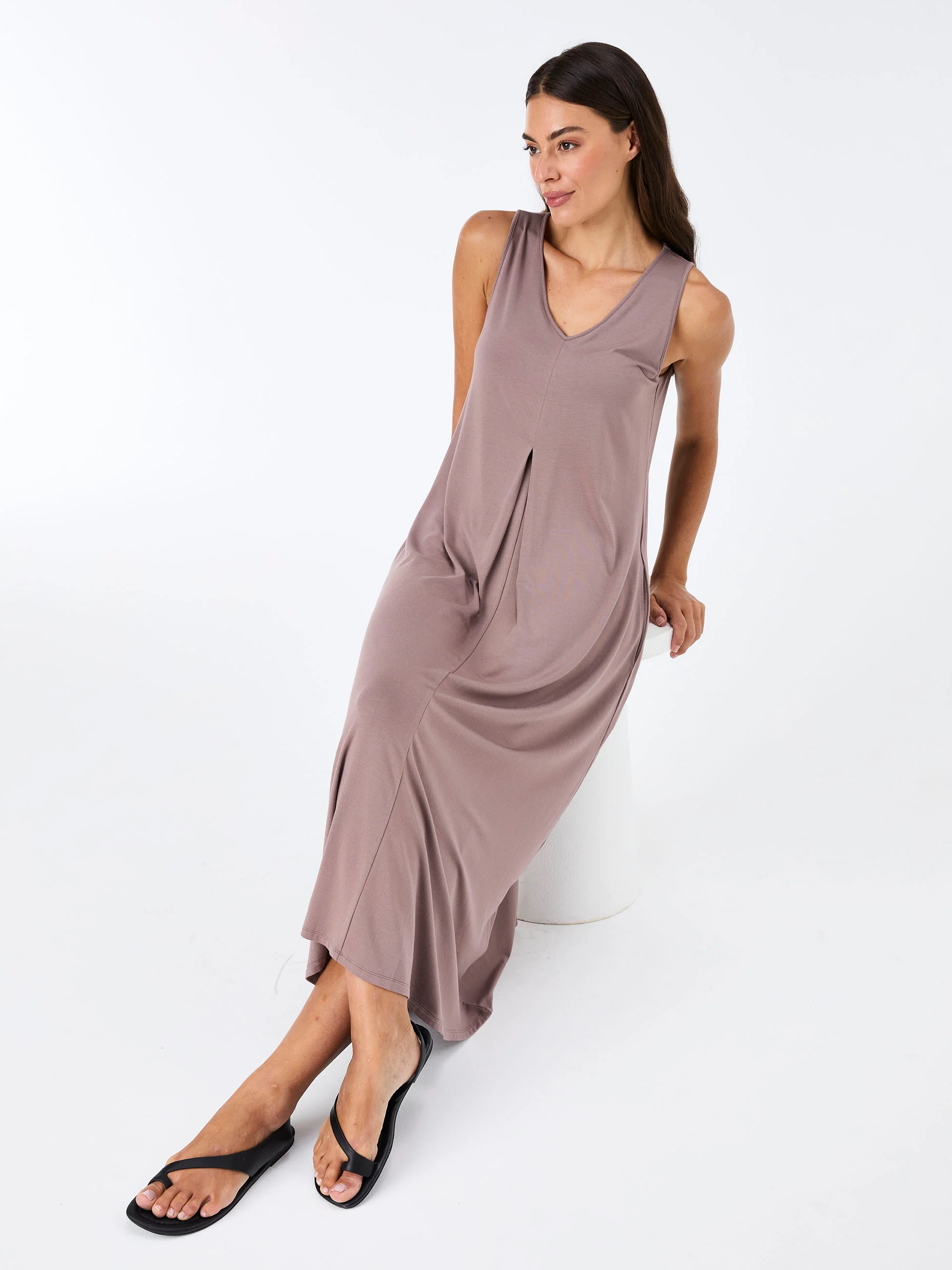 Dione Dress - Taupe - Image 4