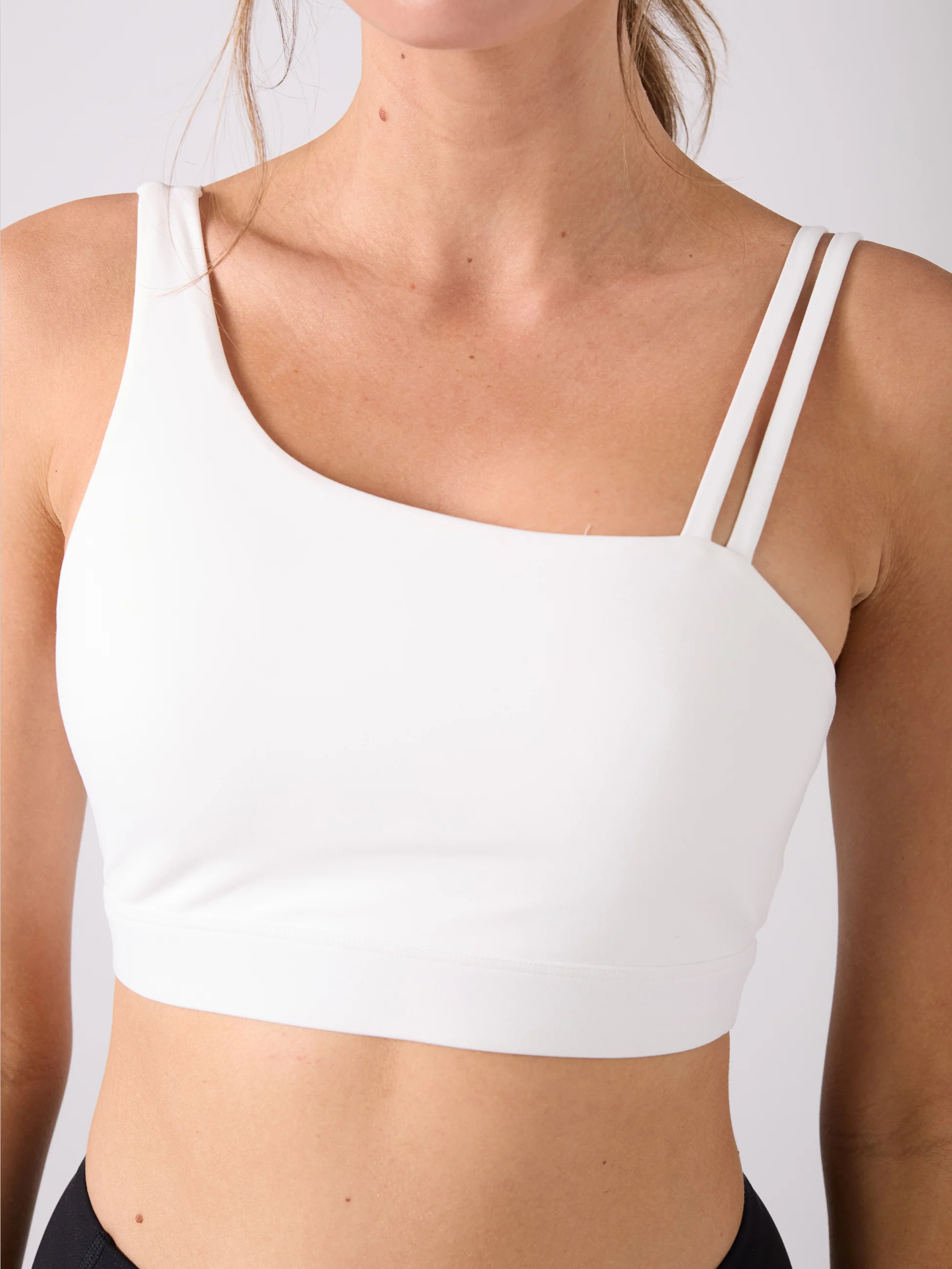 Elevate Double Strap Sports Bra - White - Image 4