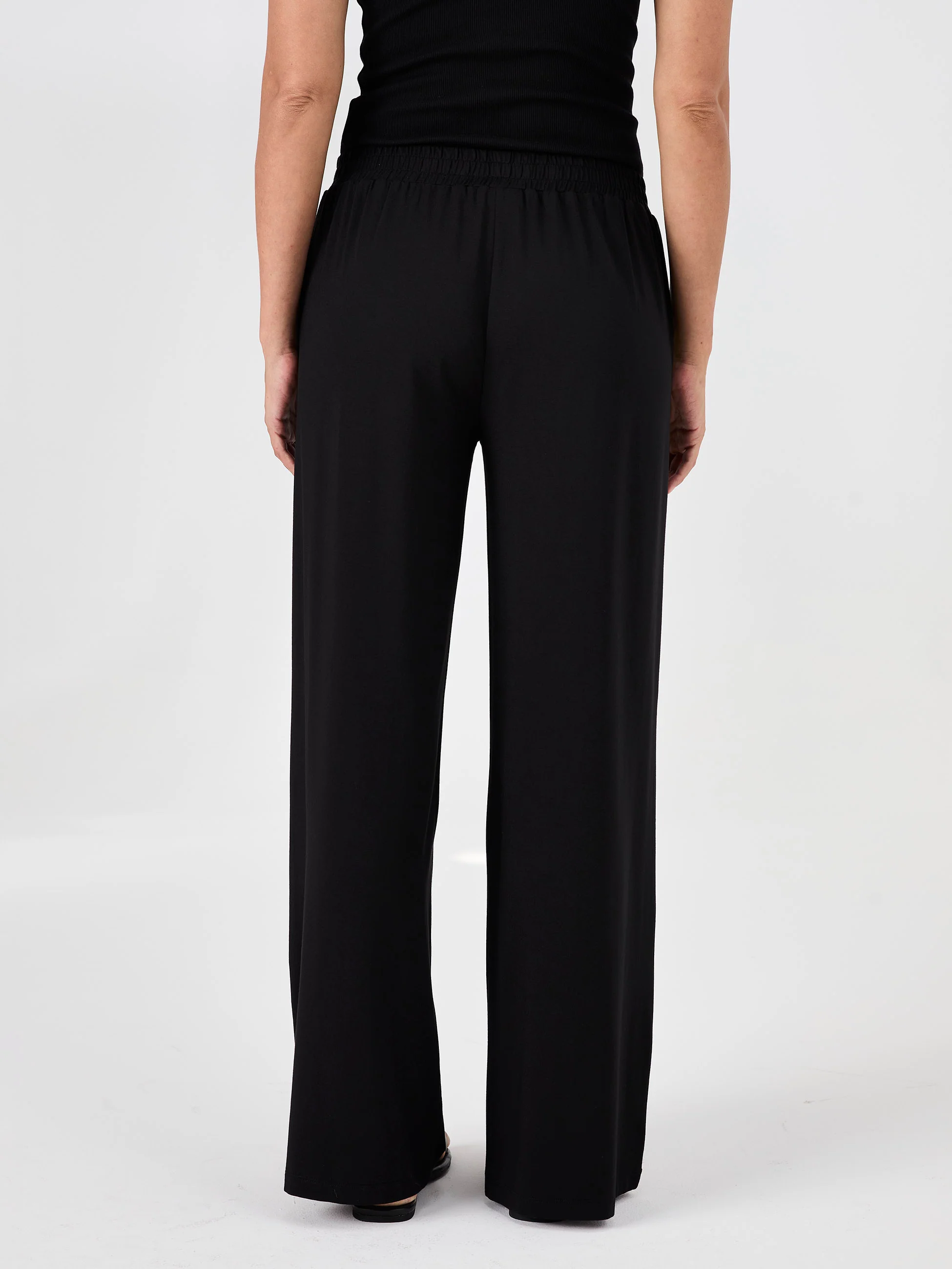 Emery Wide Leg Pants - Black - Image 5