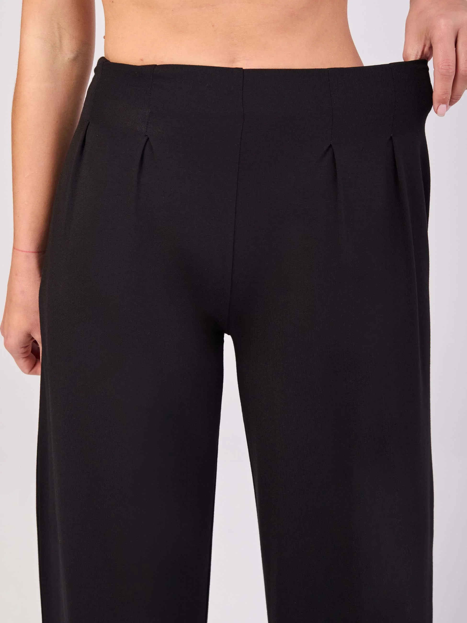 Emery Wide Leg Pants - Black - Image 9