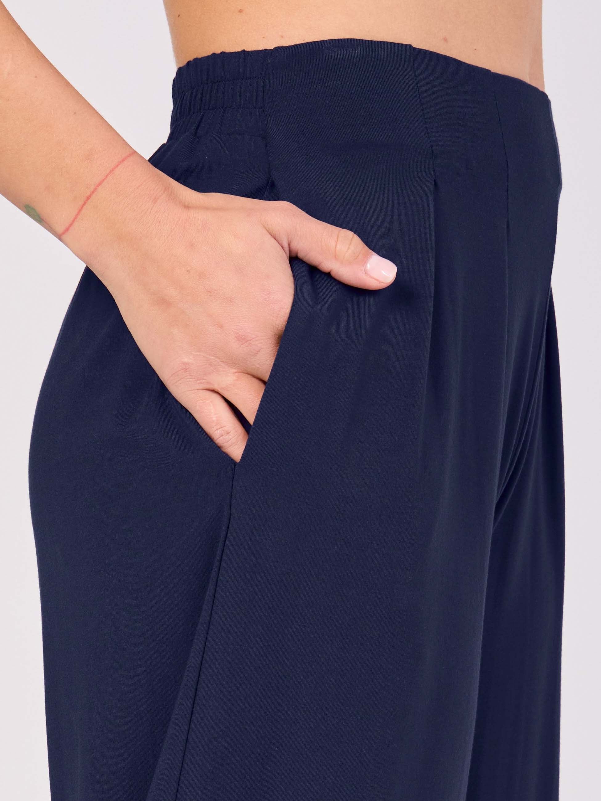 Emery Wide Leg Pants - Navy - Image 7