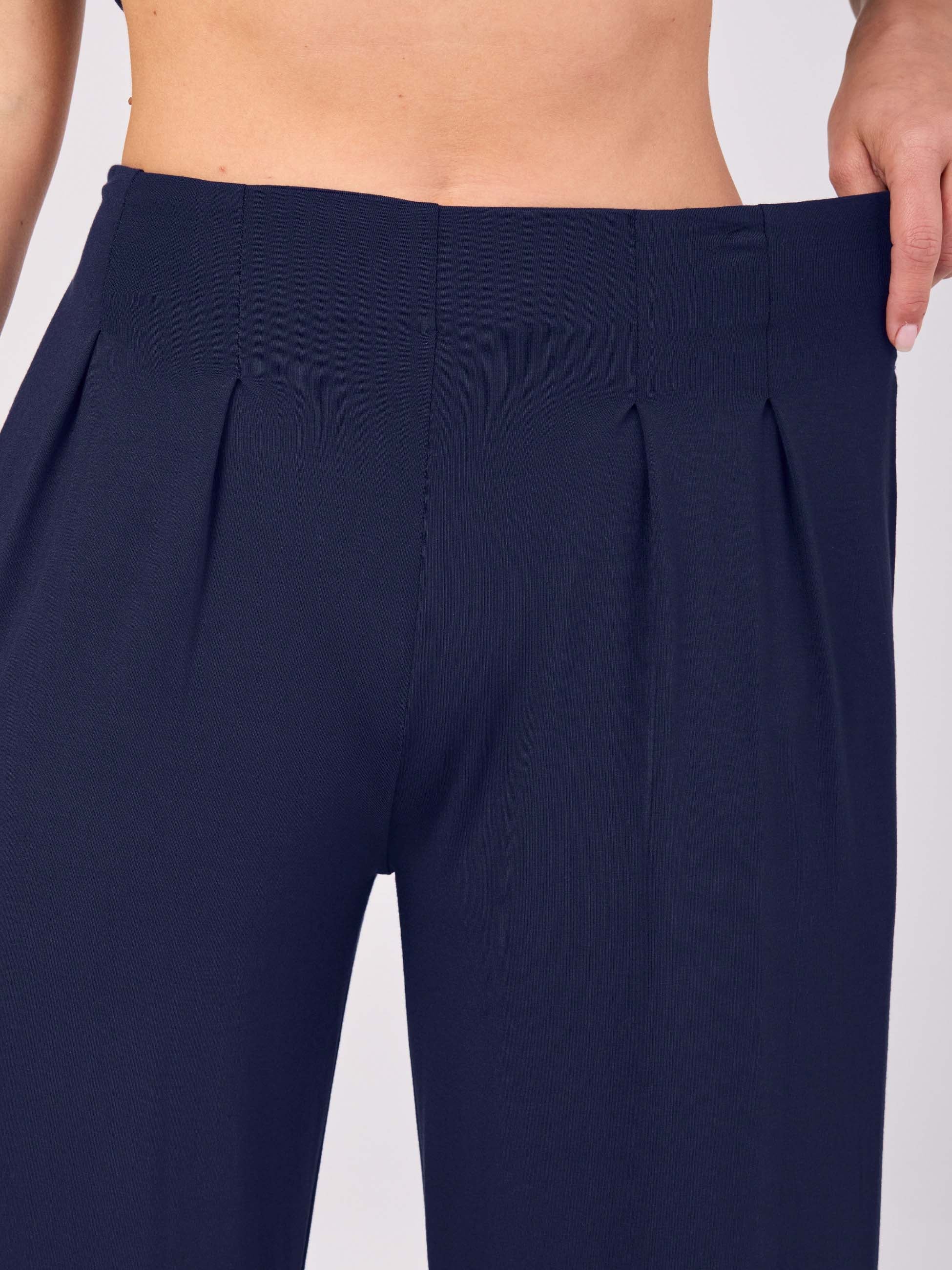 Emery Wide Leg Pants - Navy - Image 8