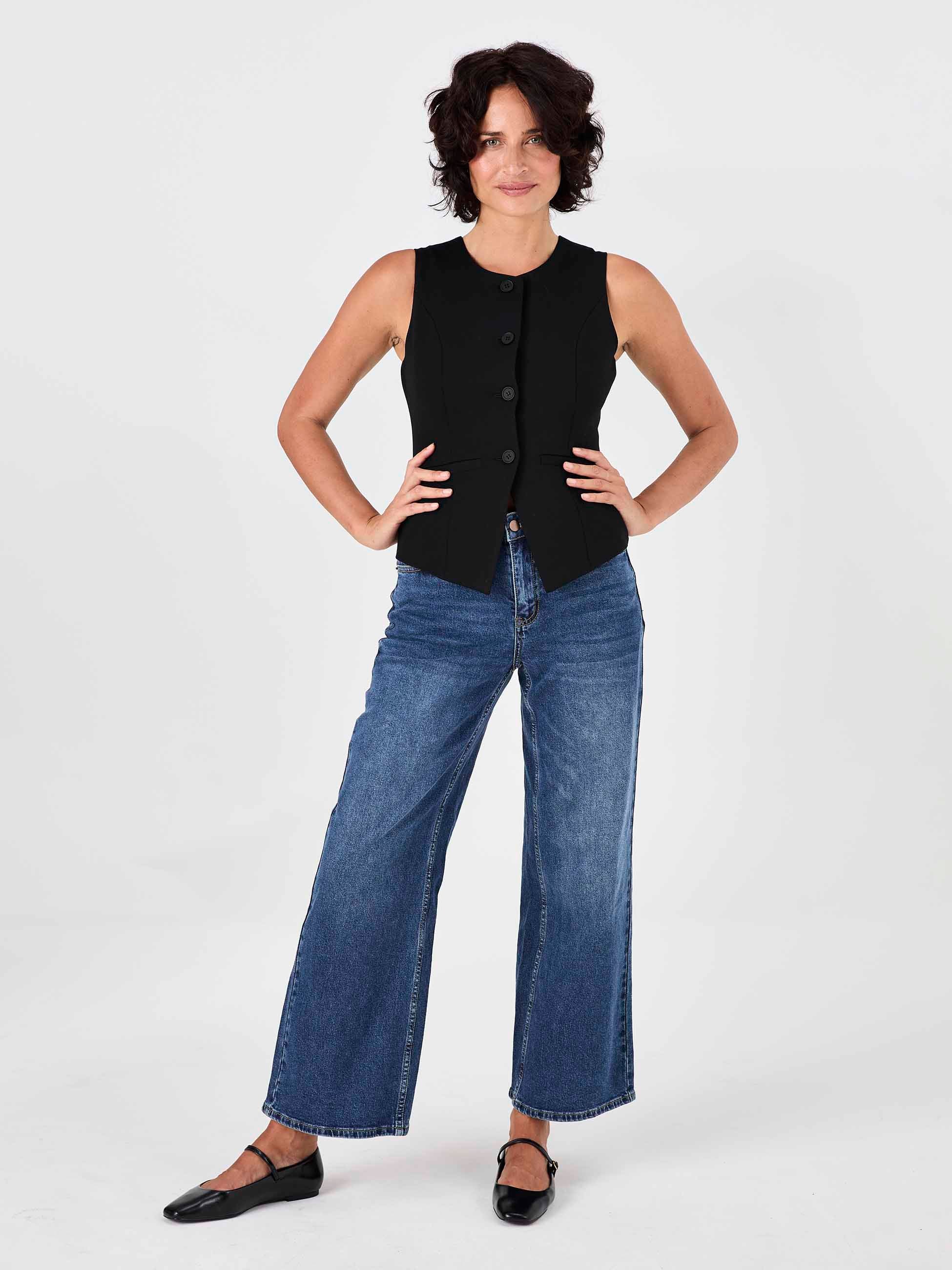 Fitted Waistcoat - Black - Image 3