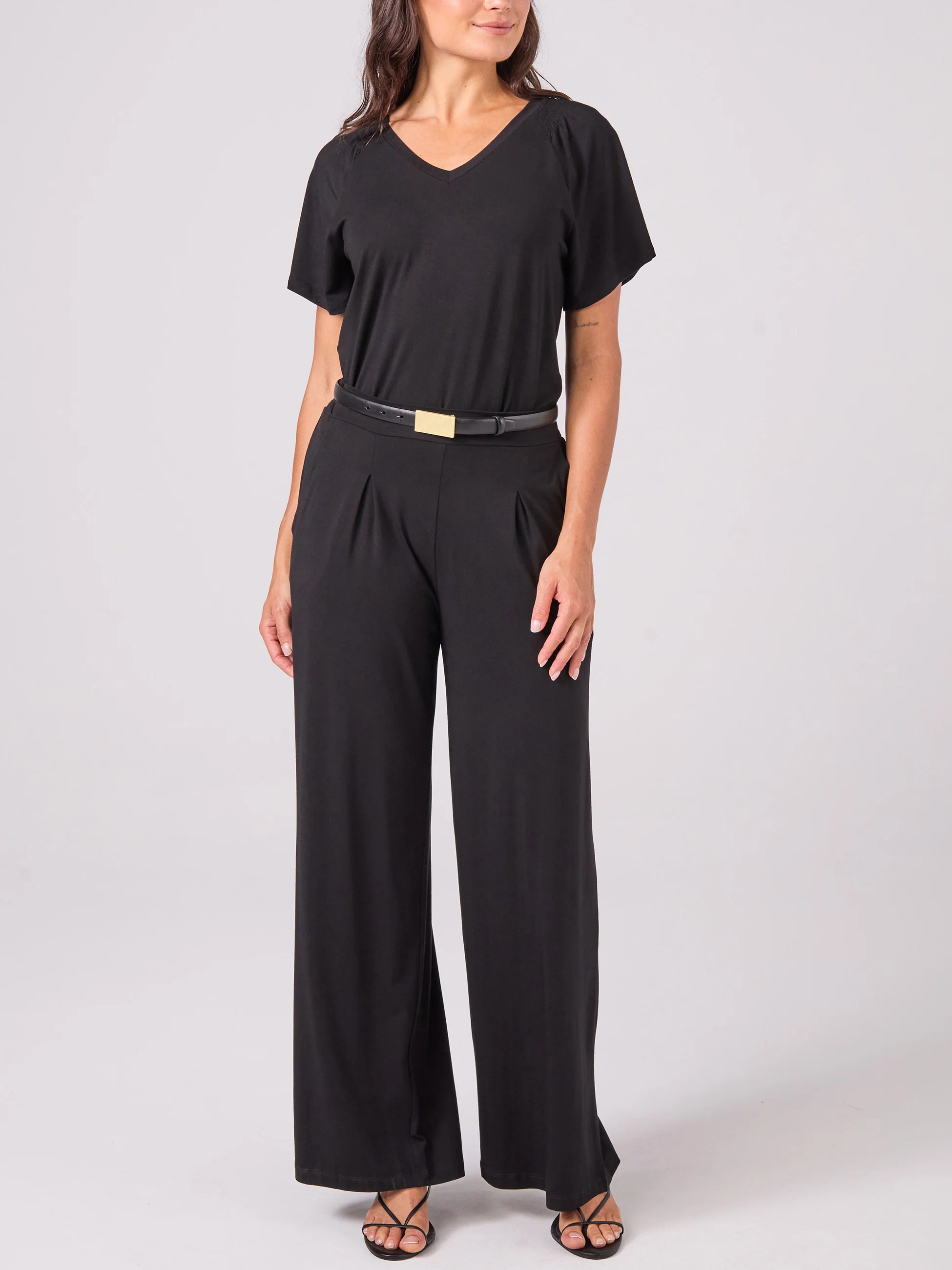 Isla Wrap Top - Black - Image 3