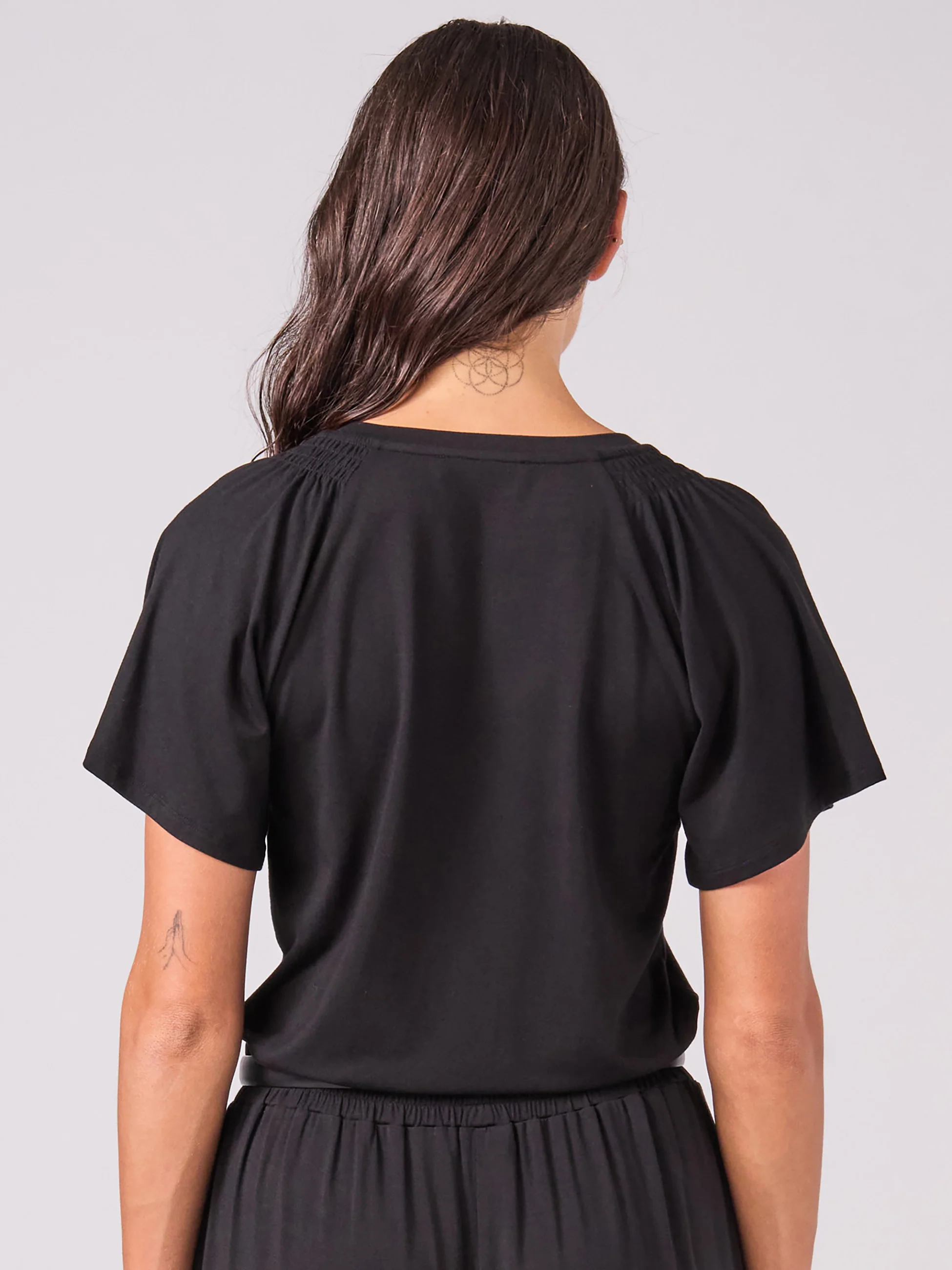 Isla Wrap Top - Black - Image 4
