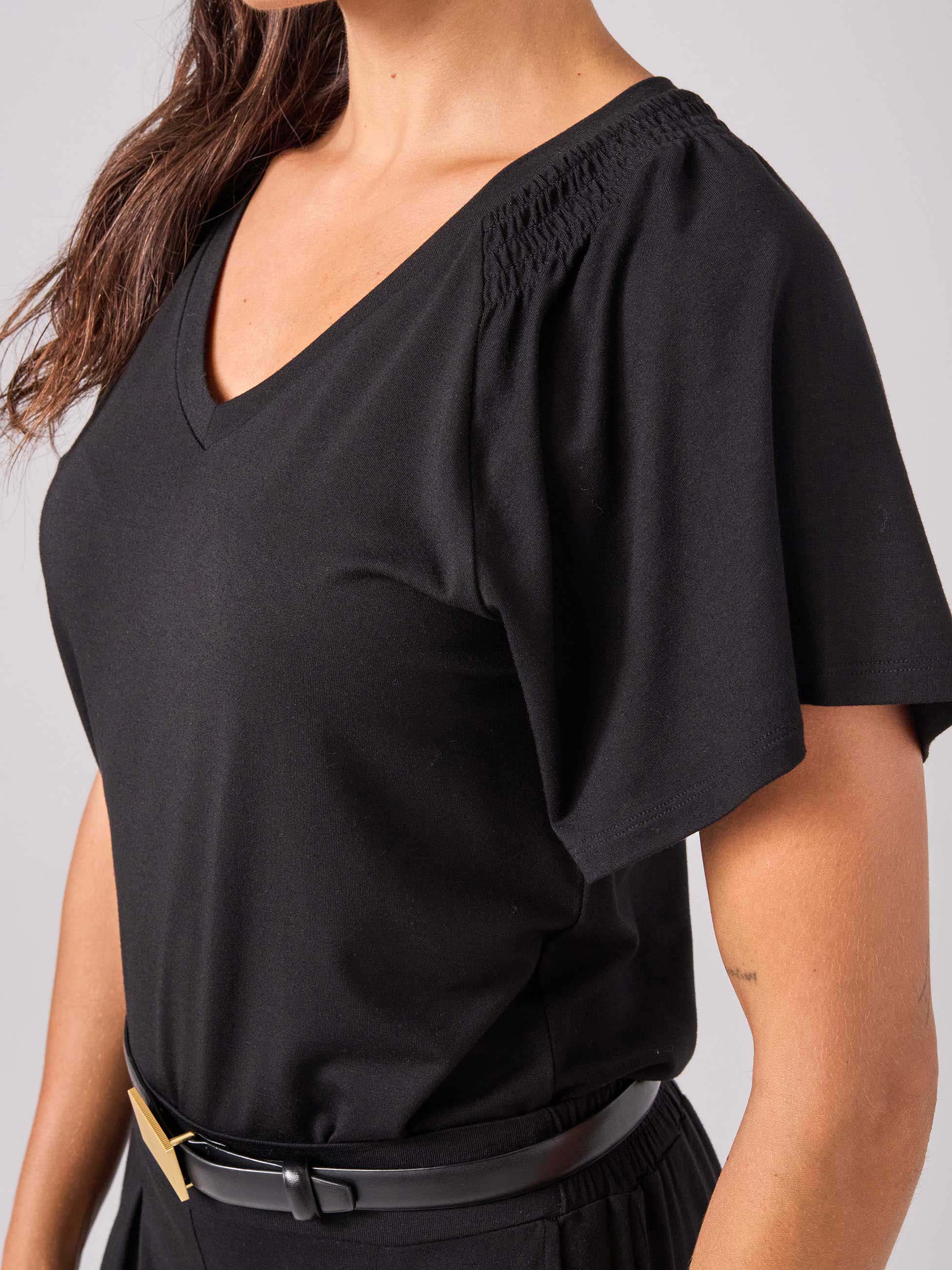 Isla Wrap Top - Black - Image 7