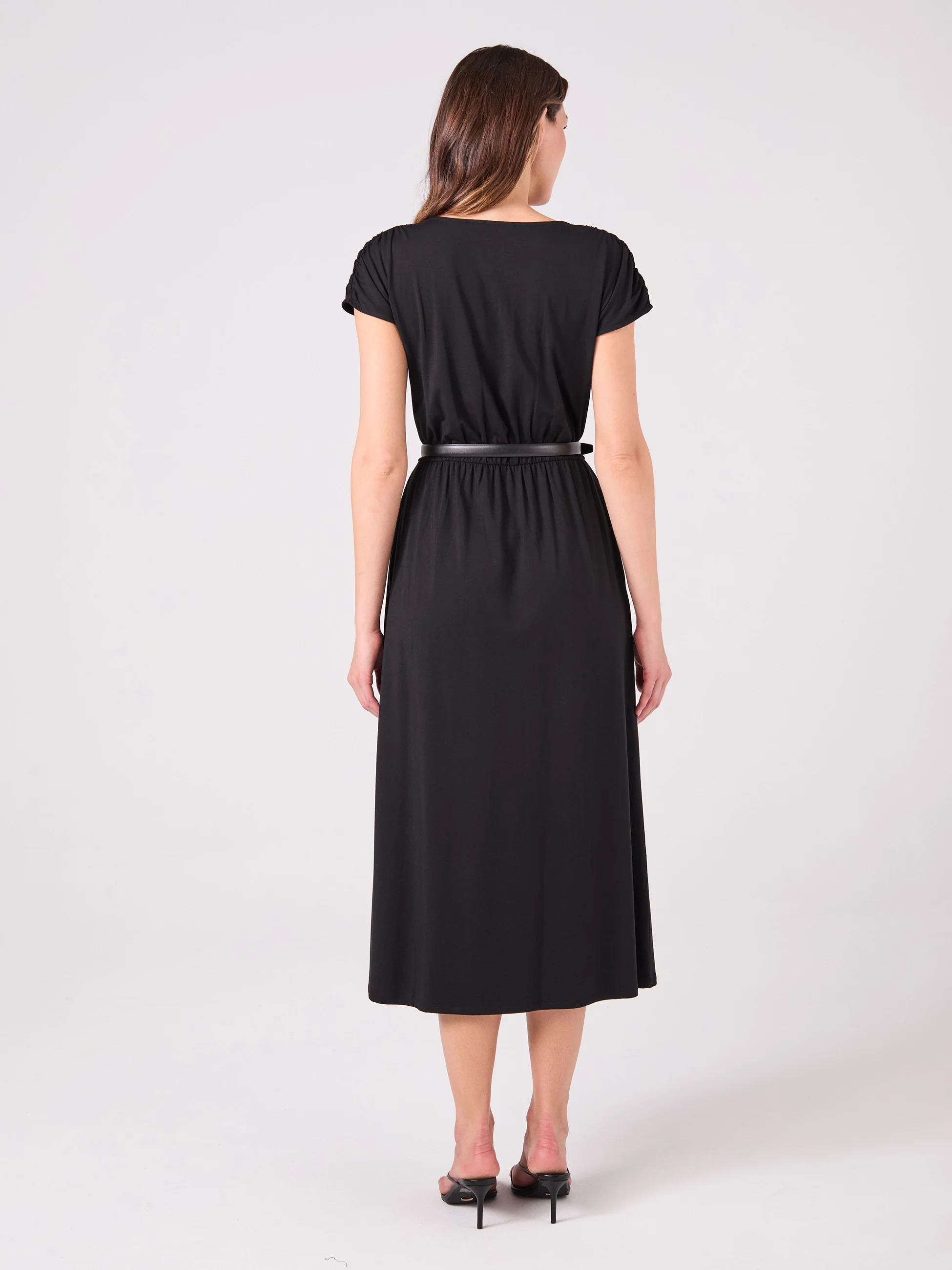 Lennie Wrap Dress - Black - Image 7
