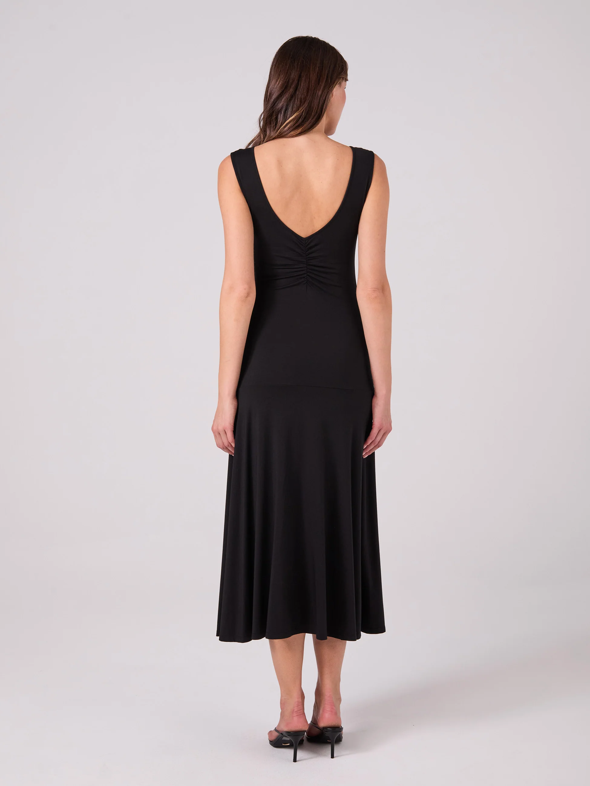 Maria Ruffle Dress - Black - Image 3