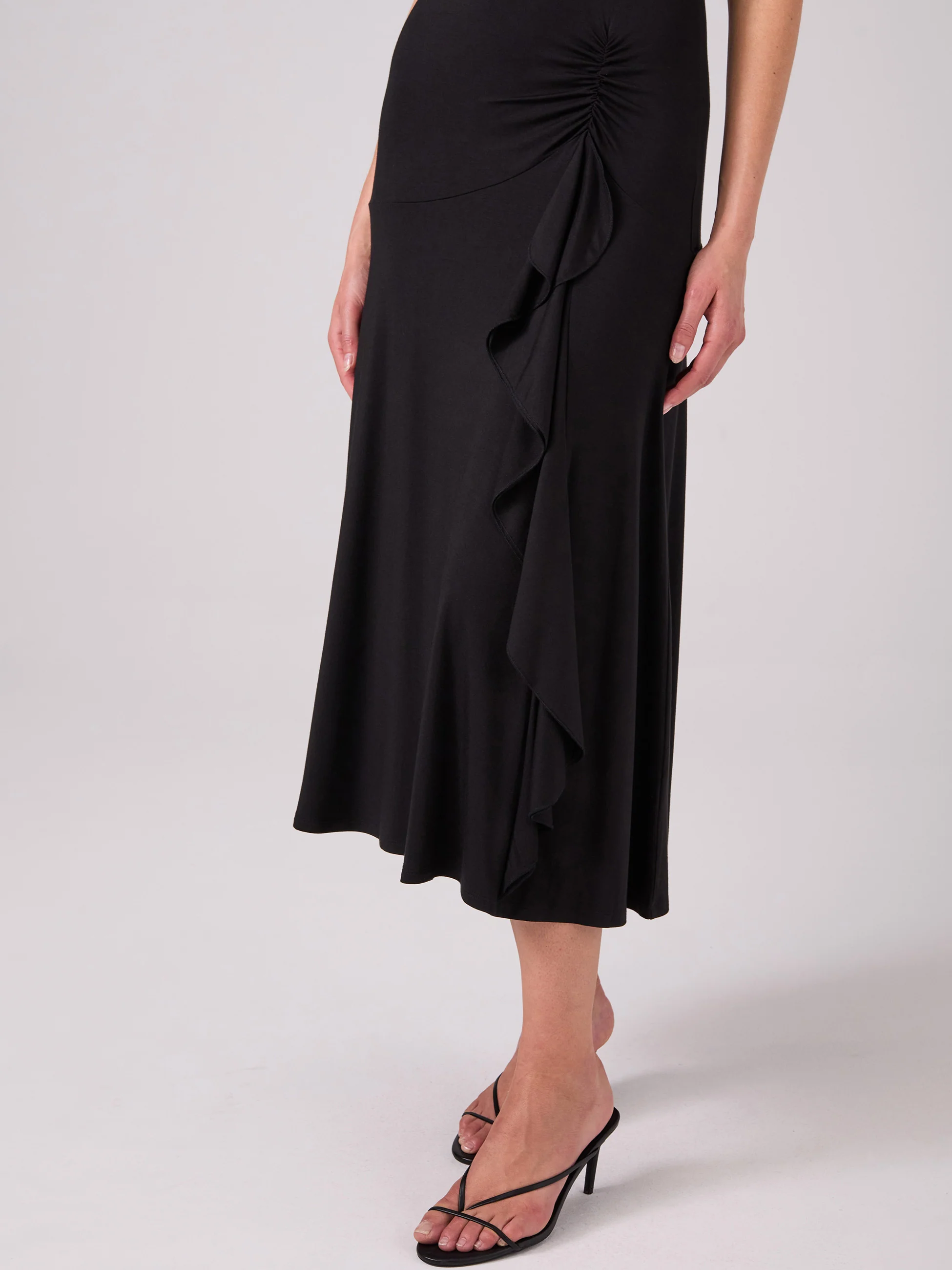 Maria Ruffle Dress - Black - Image 7