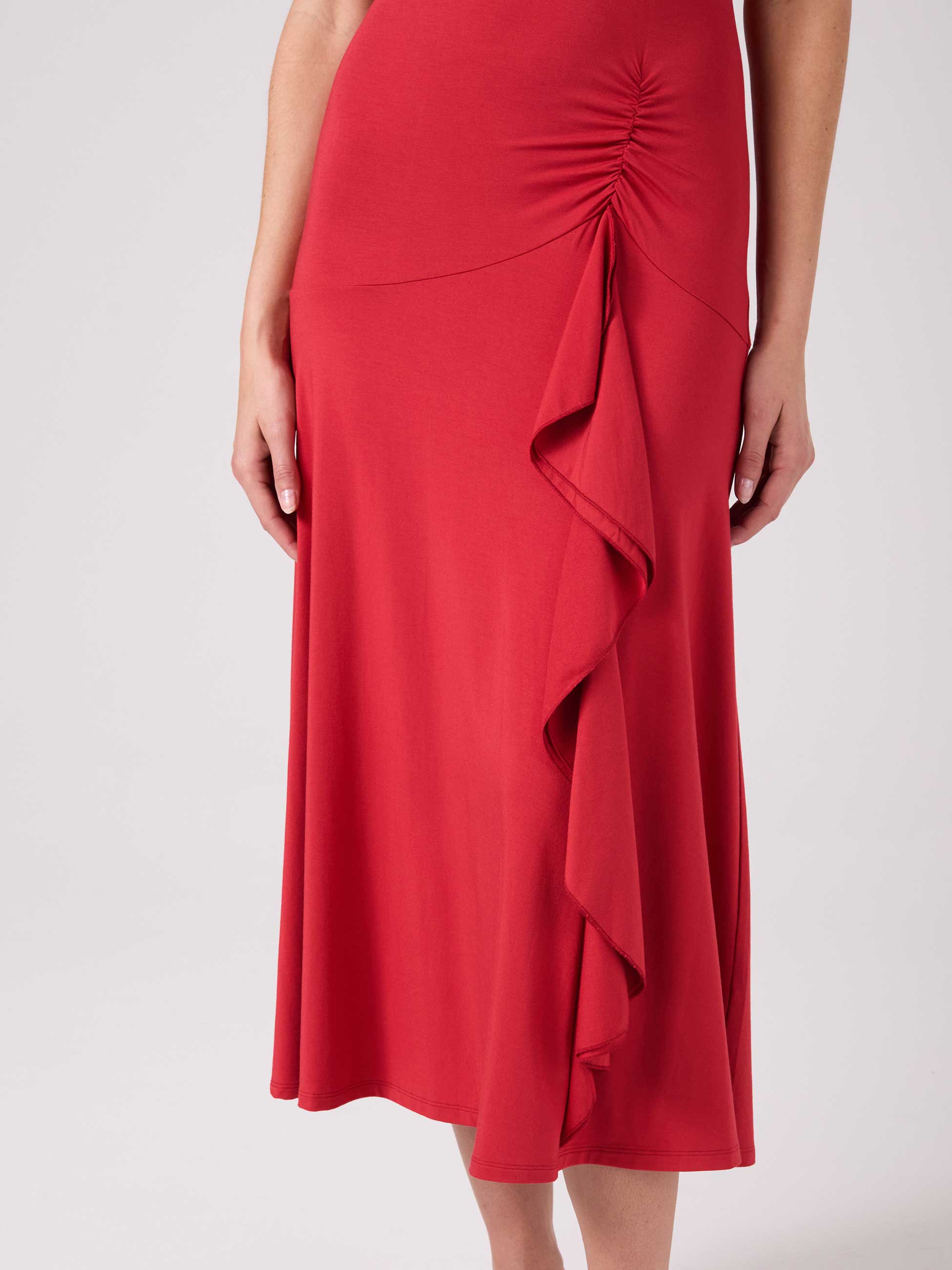 Maria Ruffle Dress - Cherry - Image 3