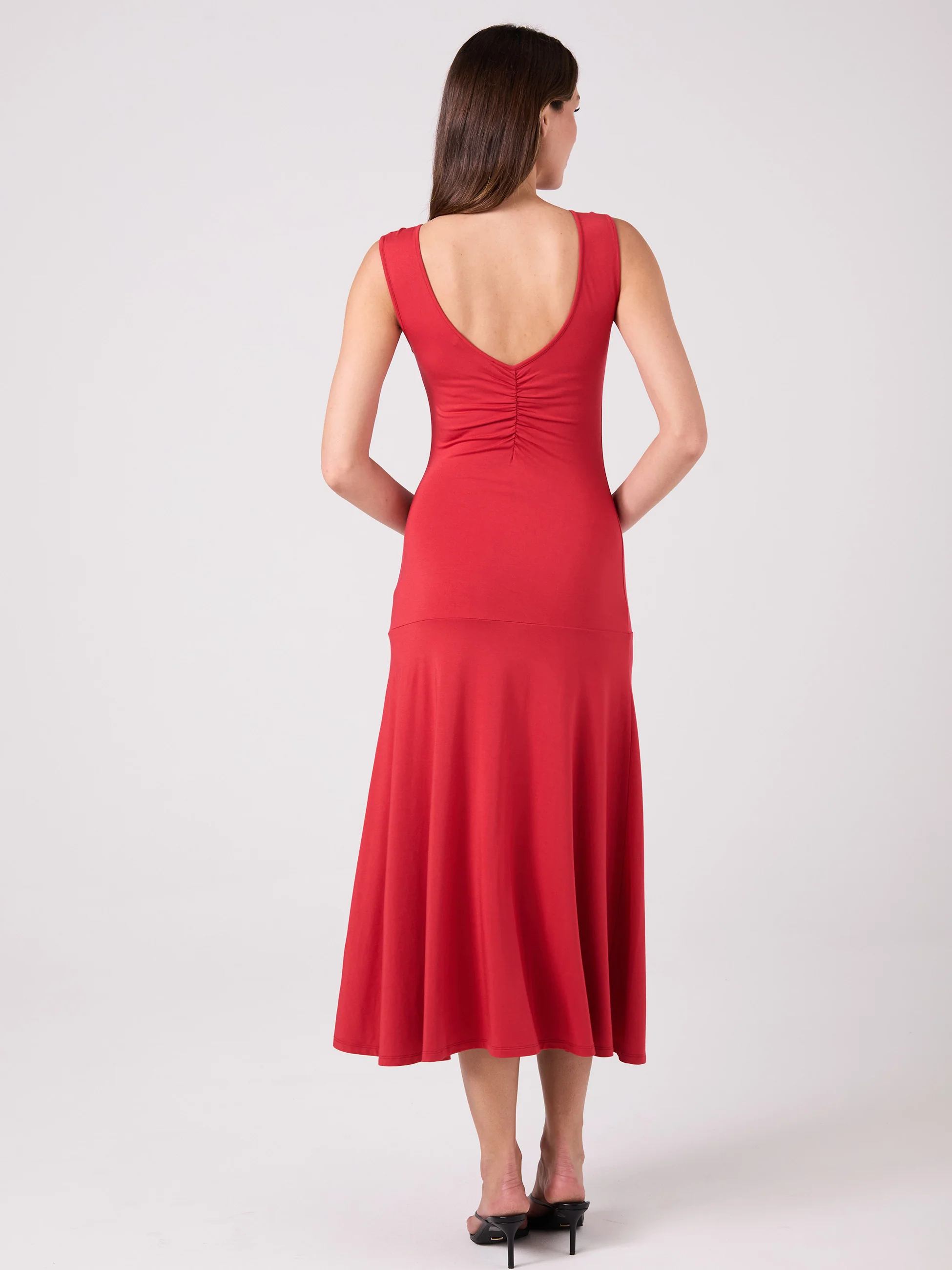 Maria Ruffle Dress - Cherry - Image 4