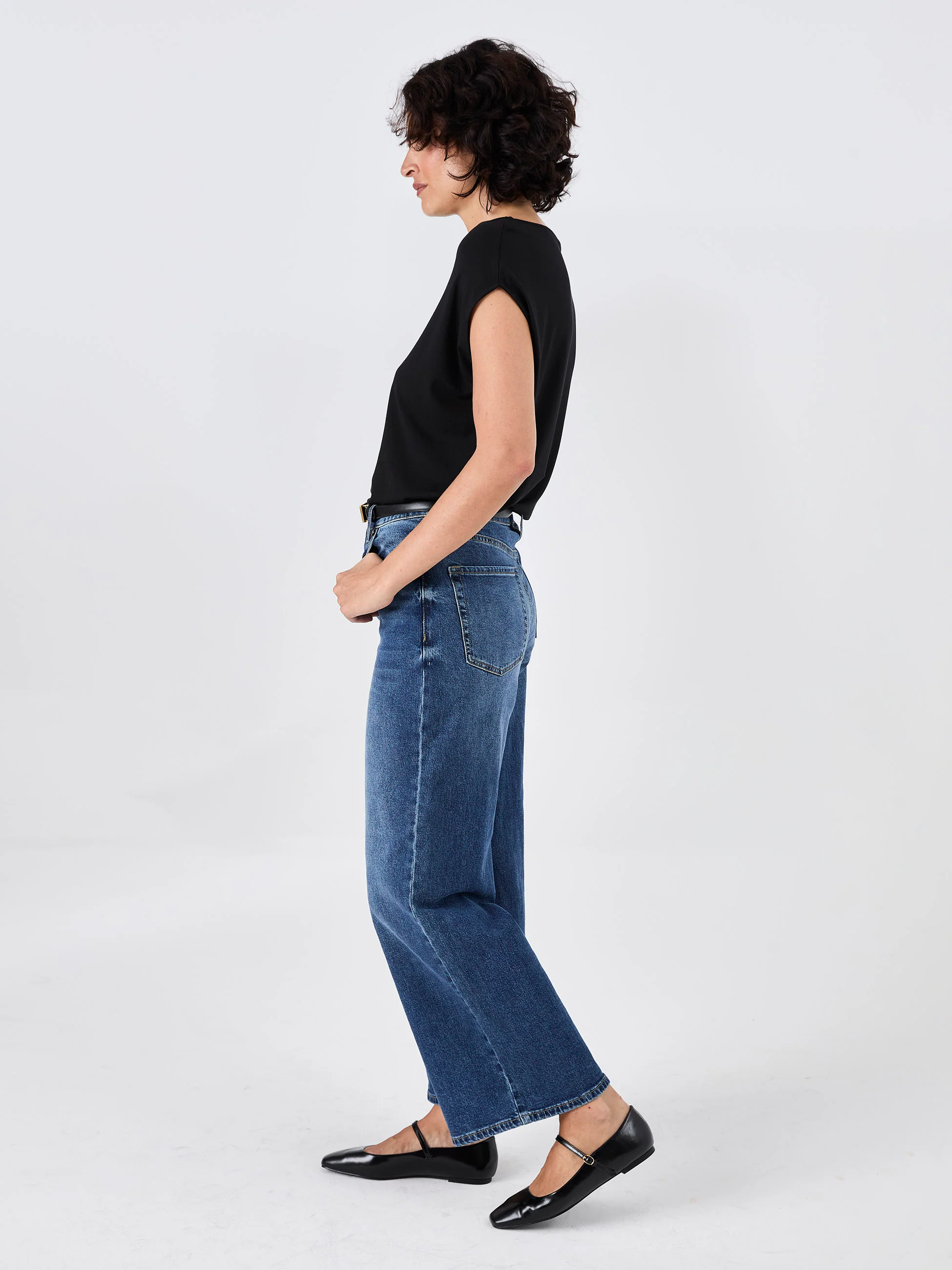 Modal Luxe Layer Tee - Black - Image 4