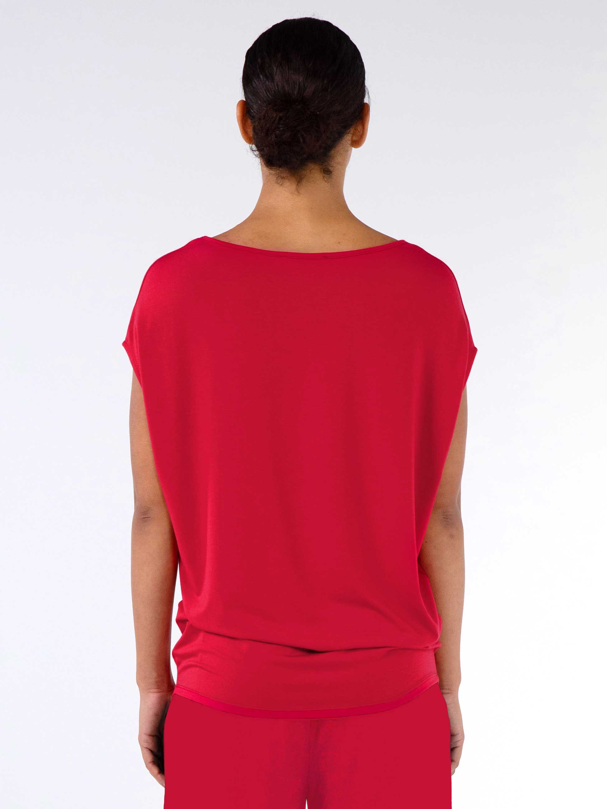 Modal Luxe Layer Tee - Cherry - Image 3