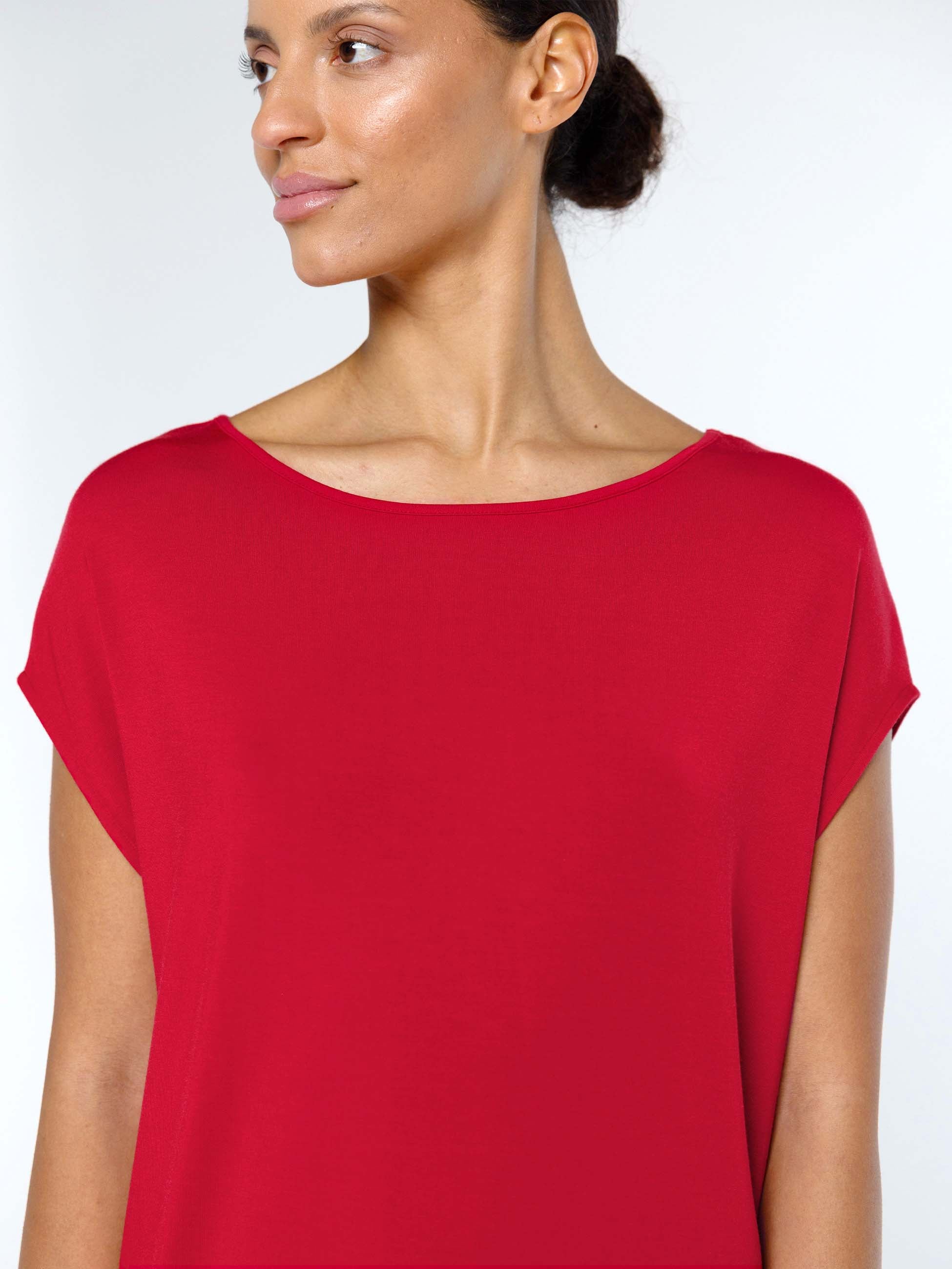 Modal Luxe Layer Tee - Cherry - Image 4