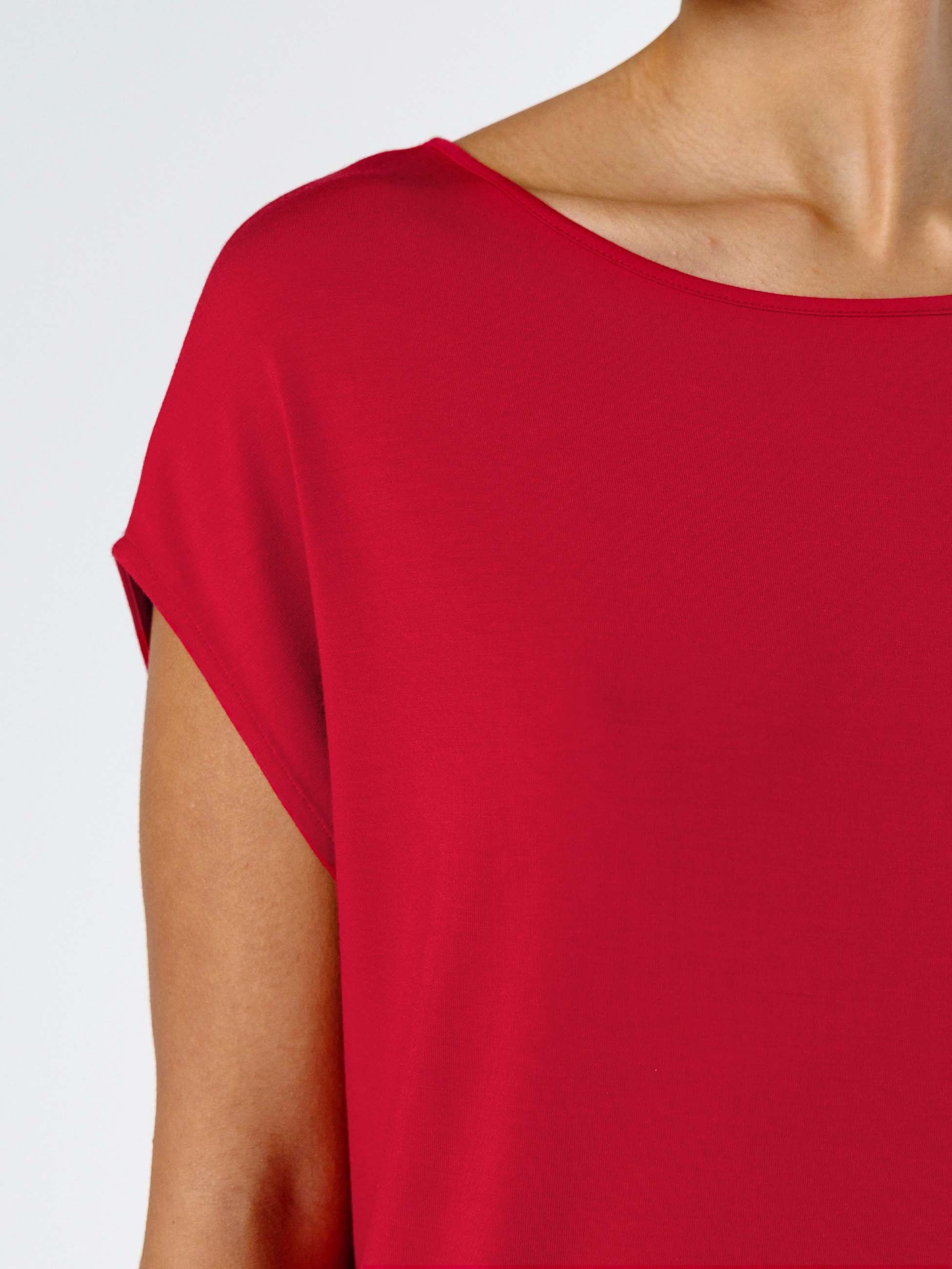 Modal Luxe Layer Tee - Cherry - Image 5