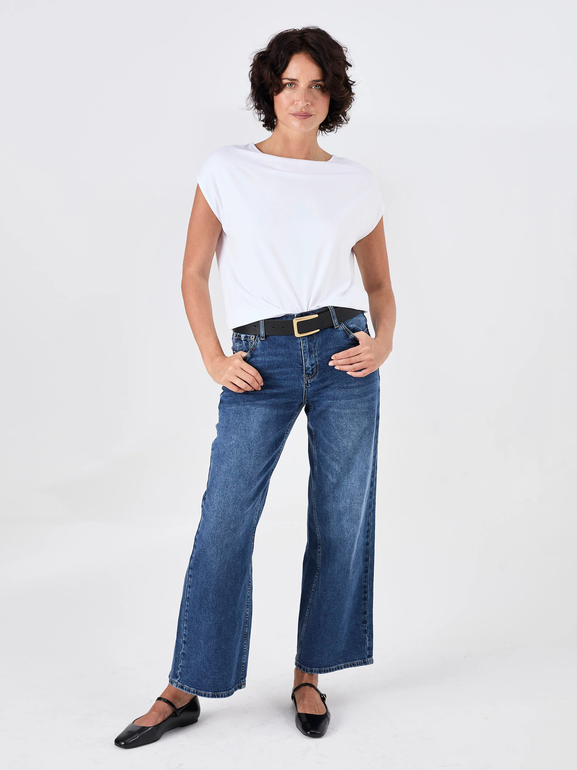 Modal Luxe Layer Tee - White - Image 4