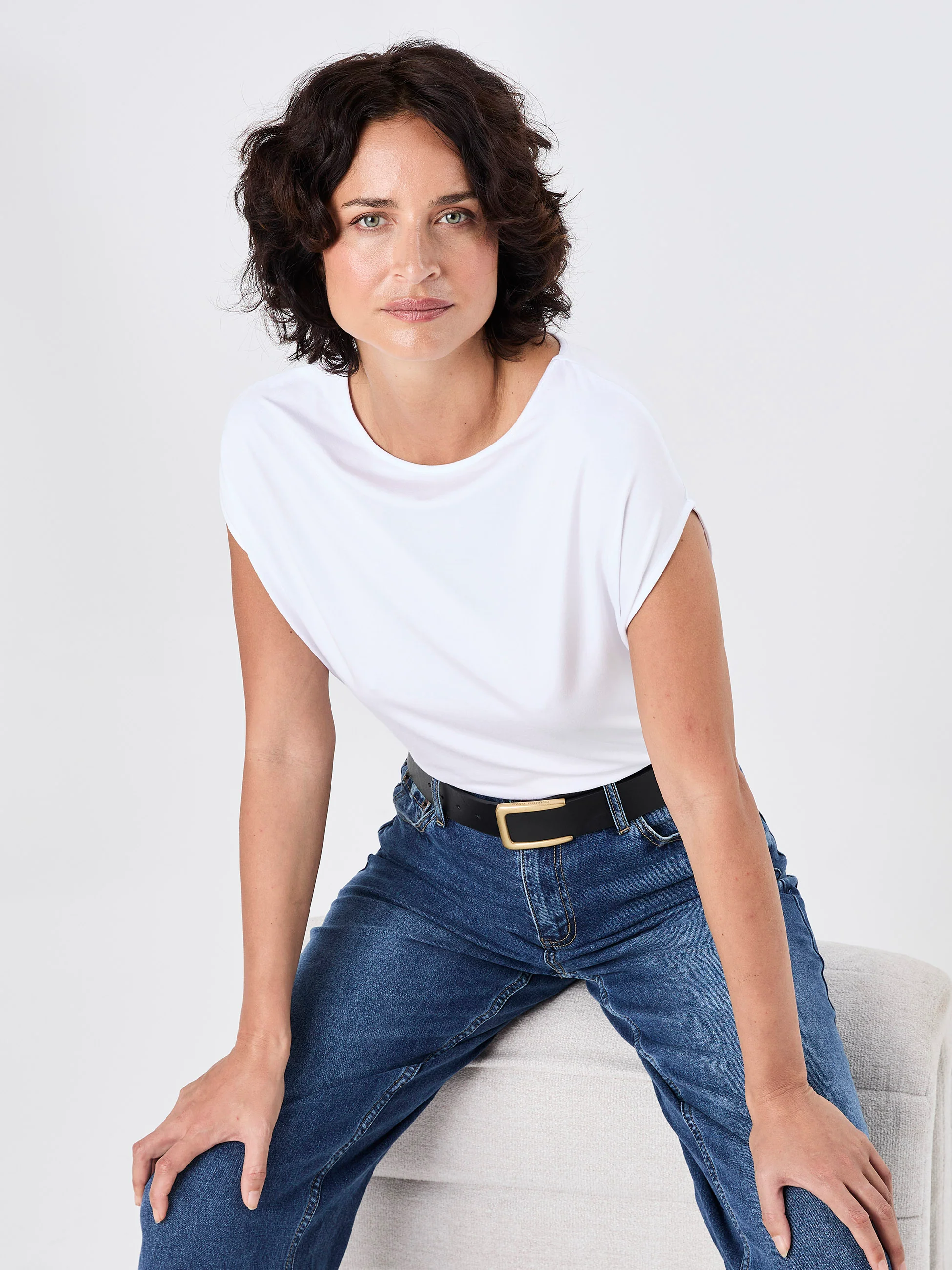 Modal Luxe Layer Tee - White - Image 5