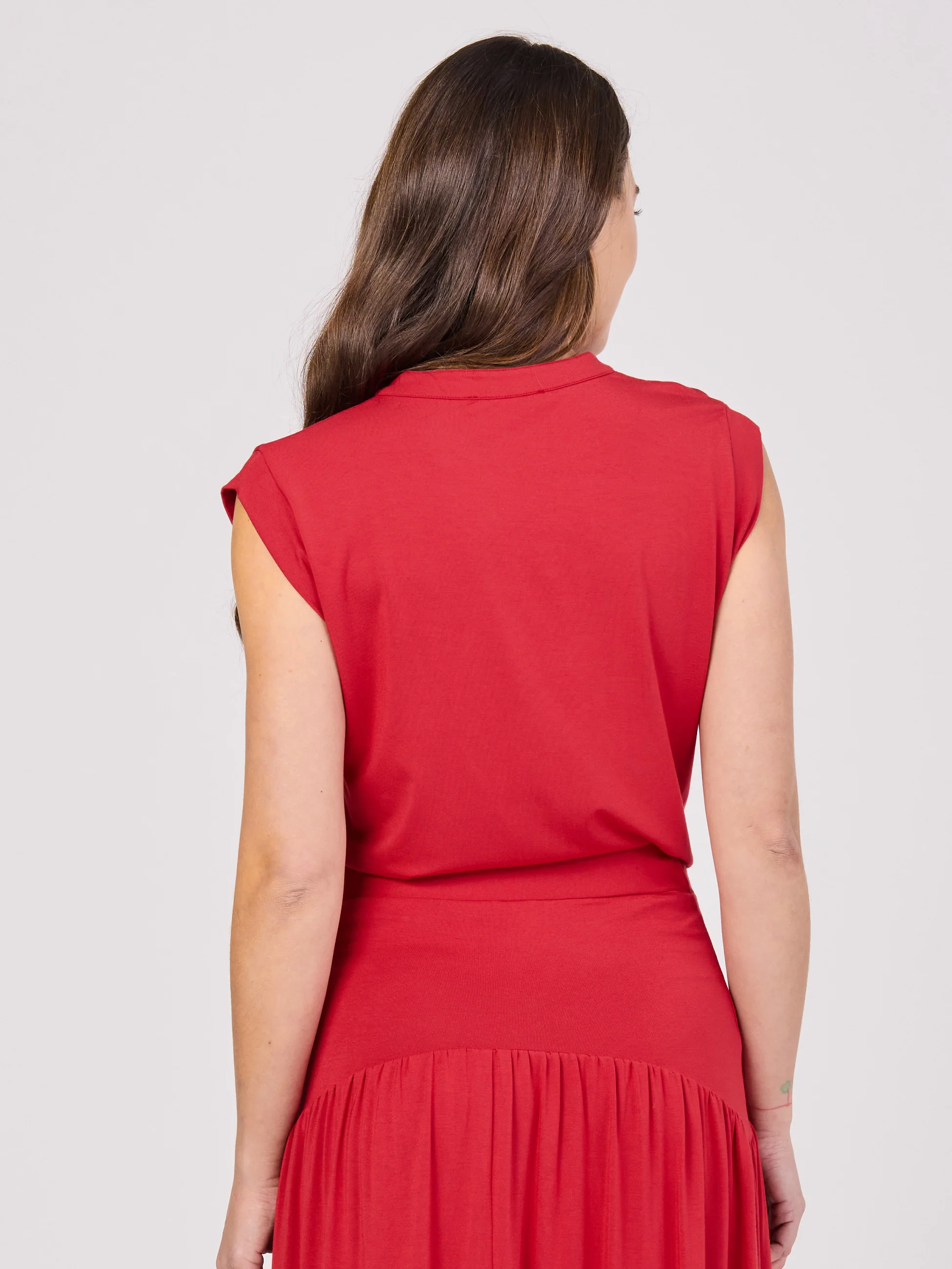 Nero Placket Tee - Cherry - Image 5