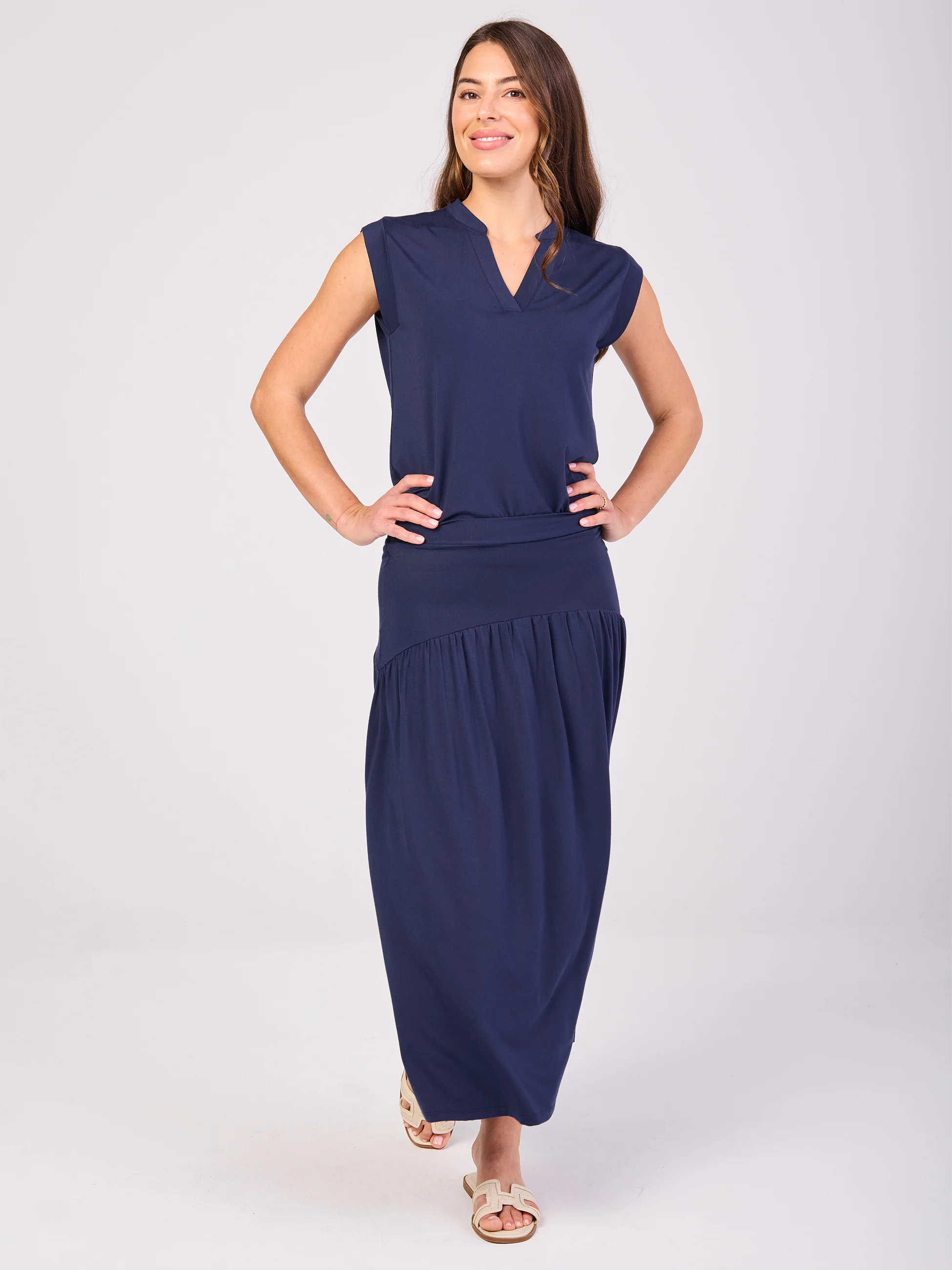 Nero Placket Tee - Navy - Image 4