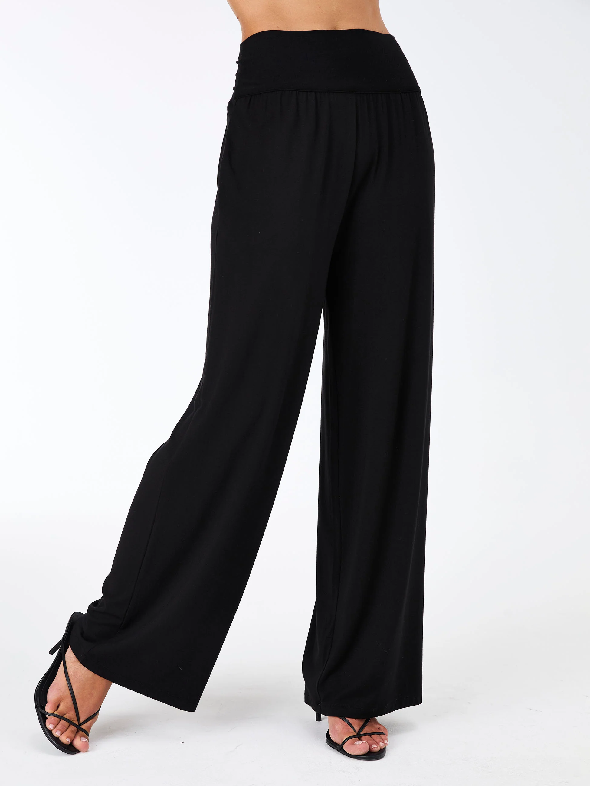 Nomad Modal Wide Leg Pant - Black - Image 10