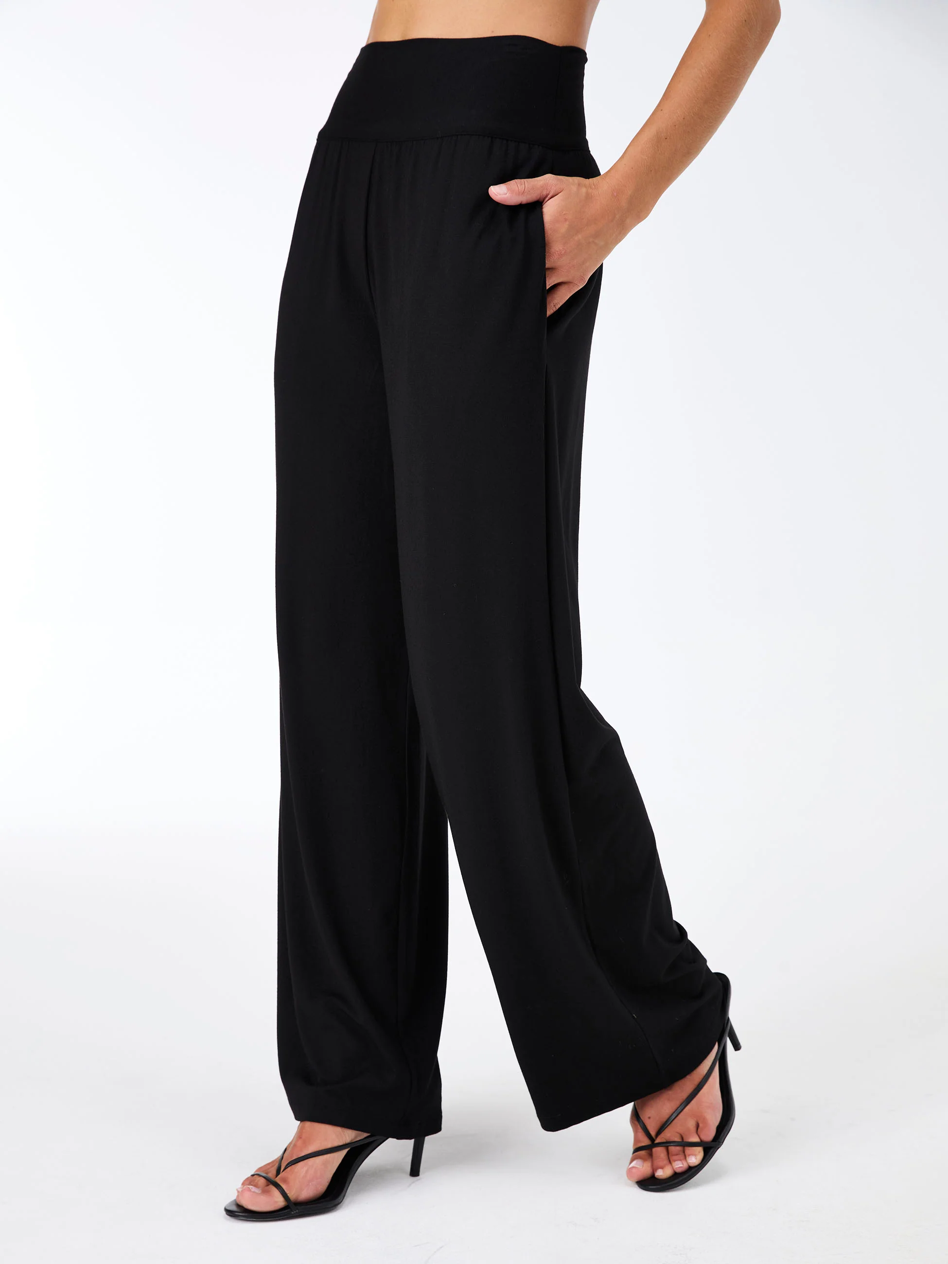 Nomad Modal Wide Leg Pant - Black - Image 12