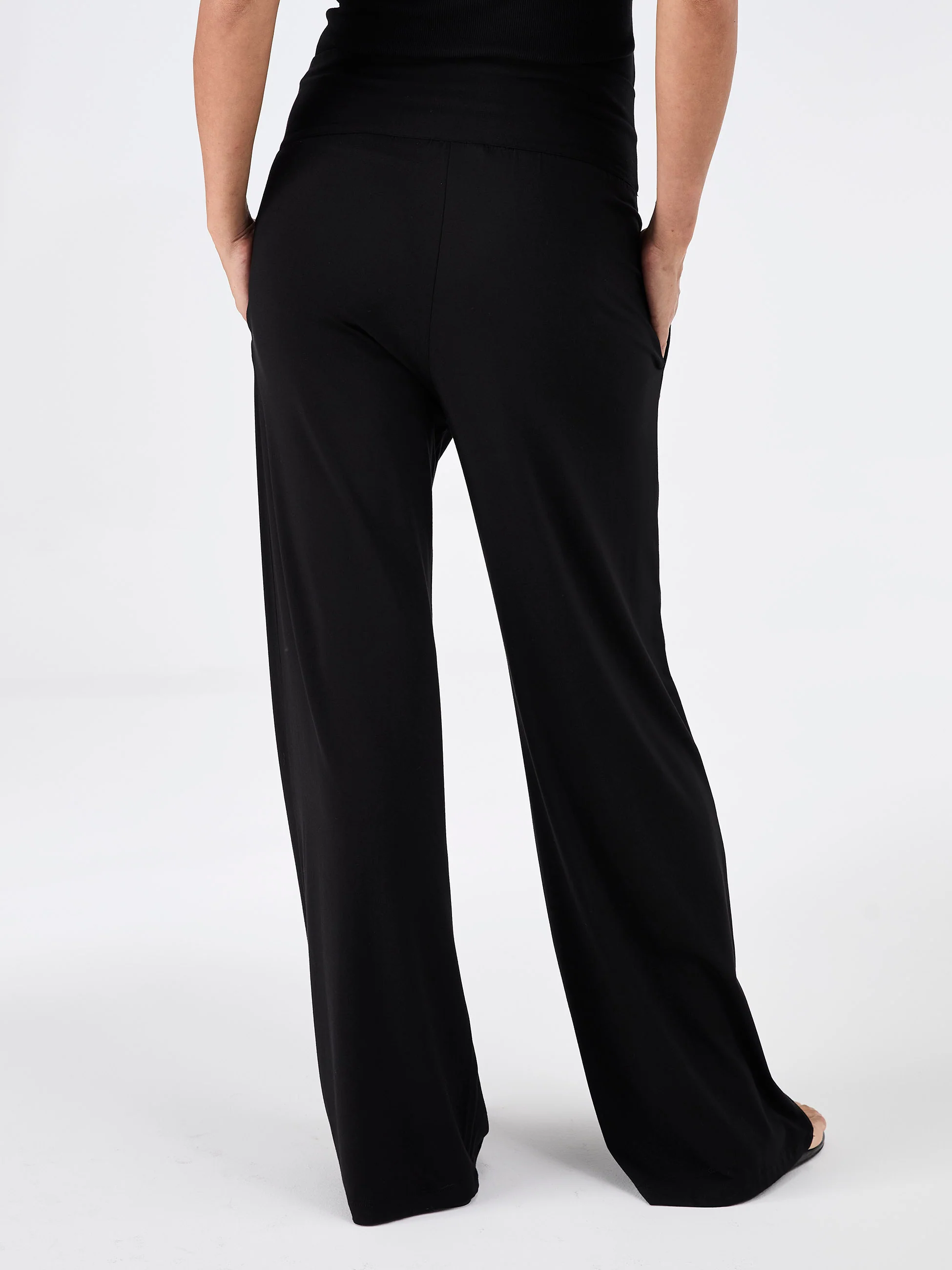 Nomad Modal Wide Leg Pant - Black - Image 5