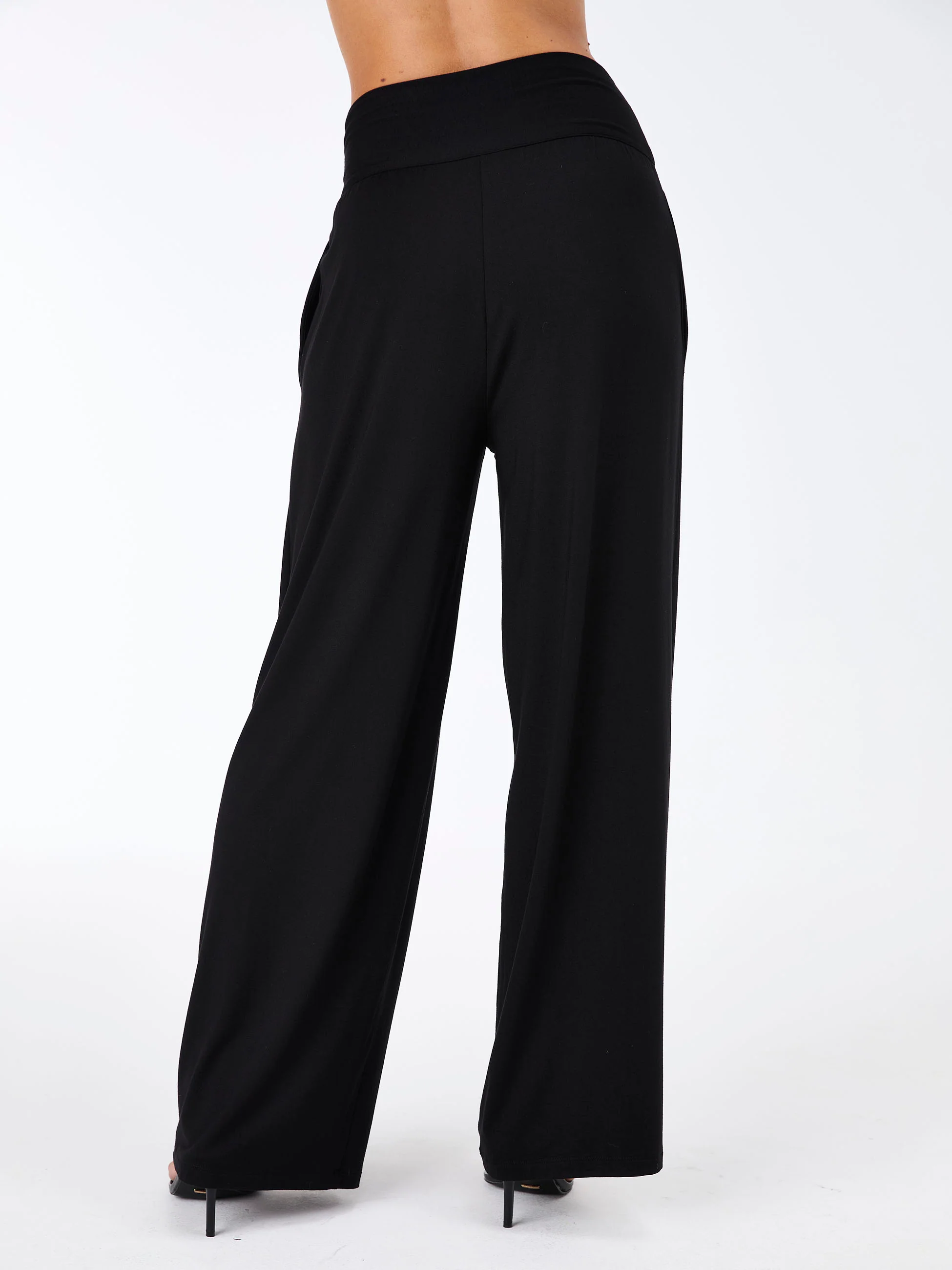Nomad Modal Wide Leg Pant - Black - Image 9