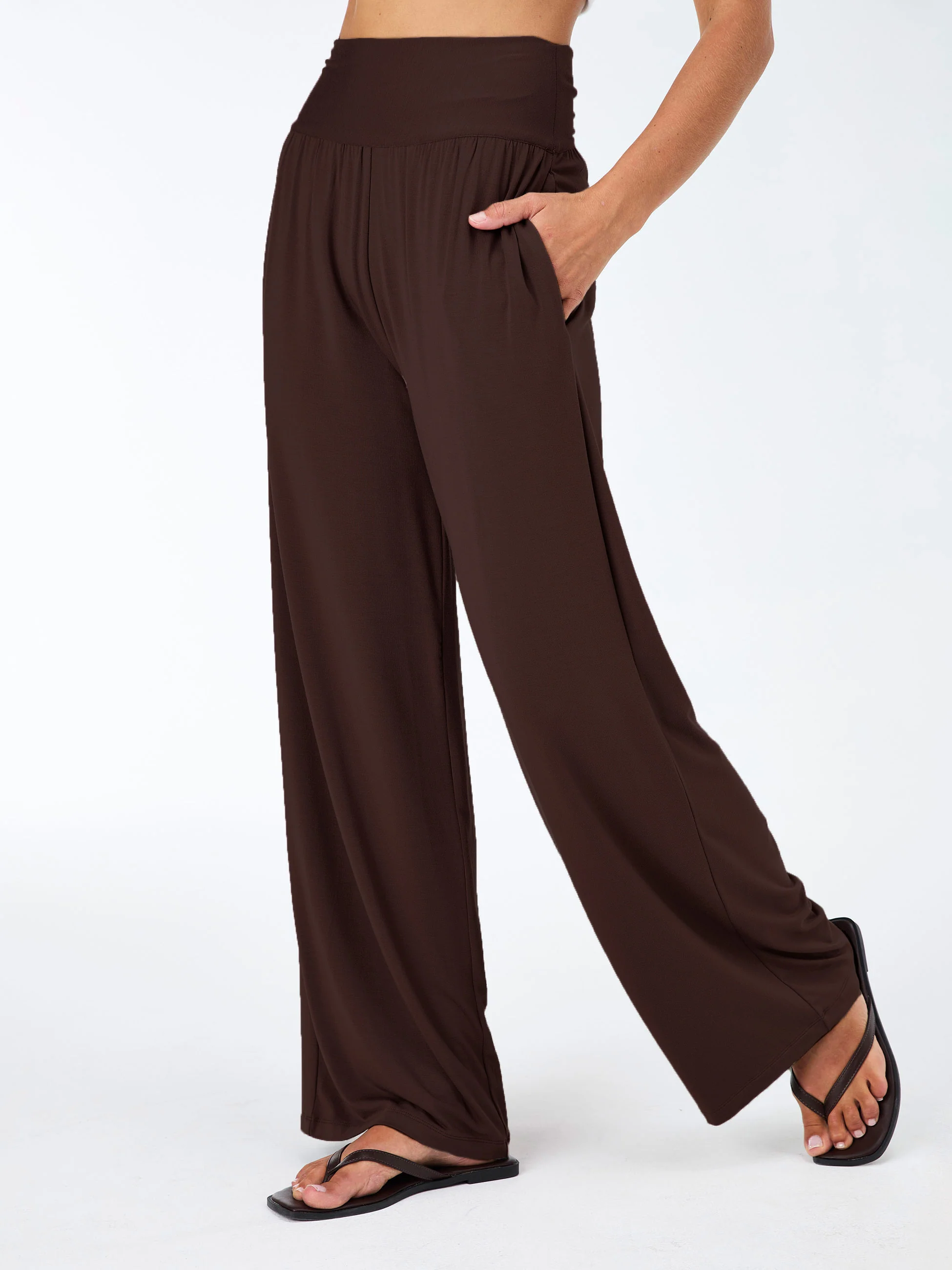 Nomad Modal Wide Leg Pant - Coffee Bean - Image 7