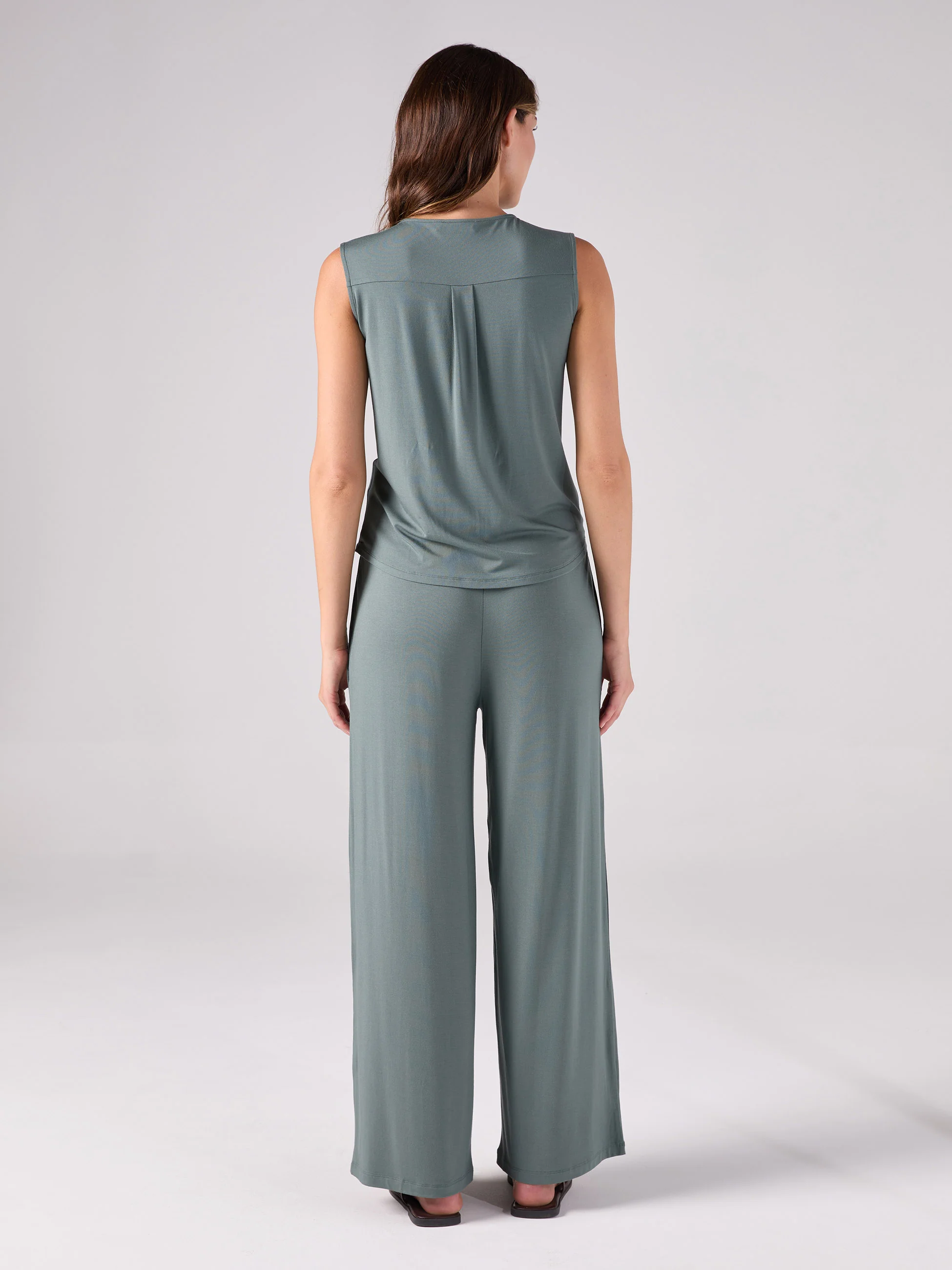 Nomad Modal Wide Leg Pant - Sage - Image 5