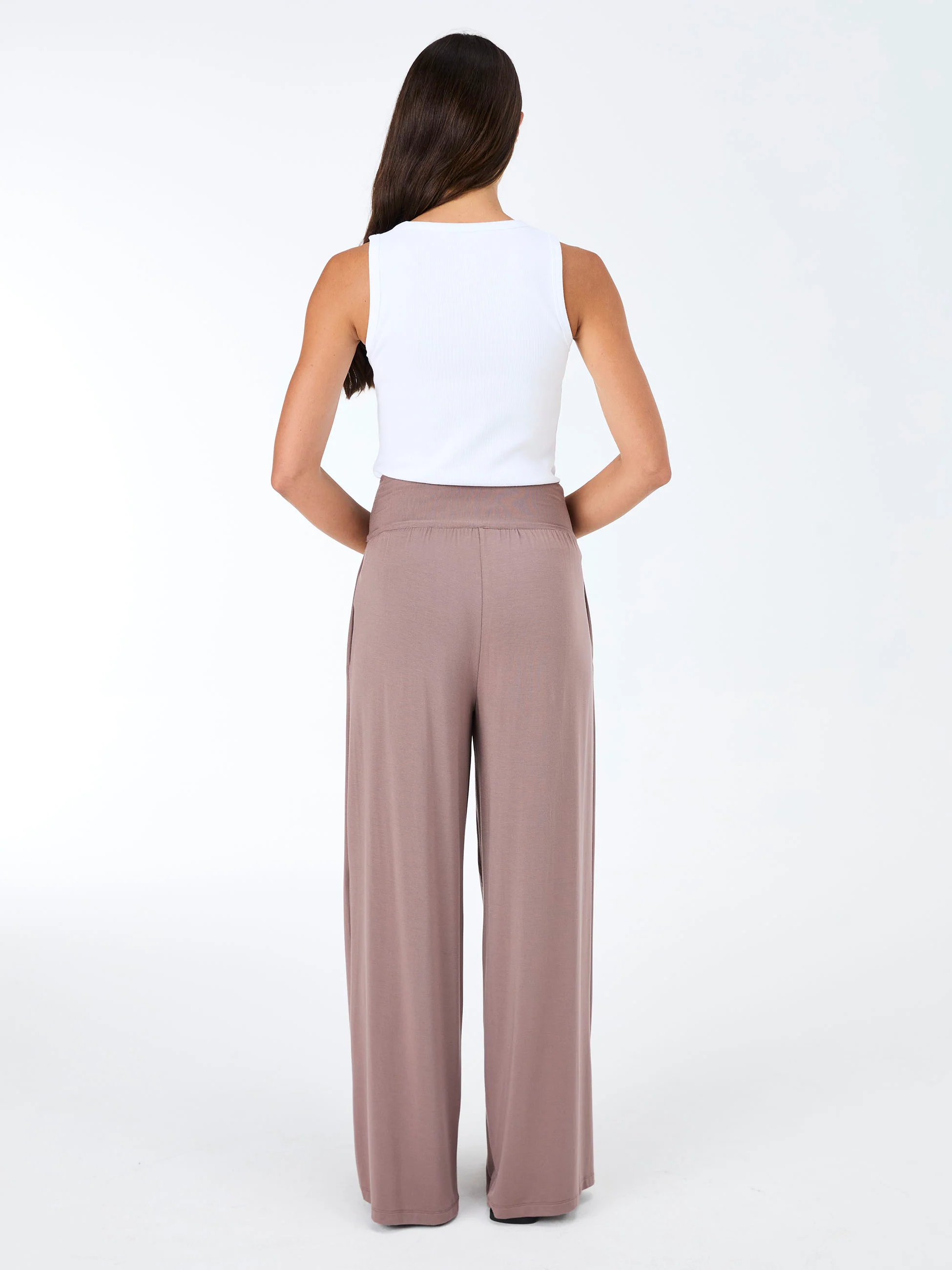 Nomad Modal Wide Leg Pant - Taupe - Image 3