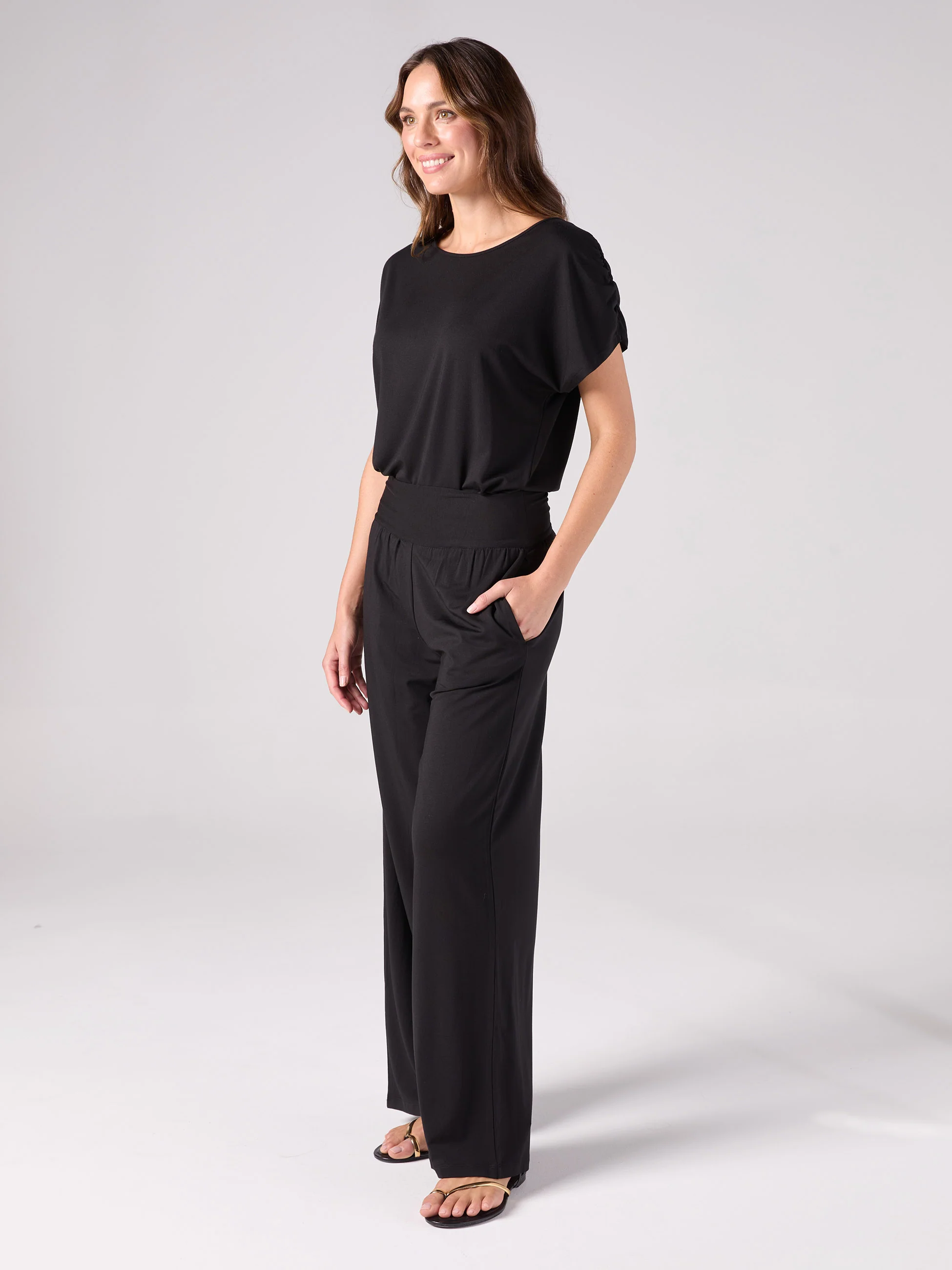 Rouch Sleeve Luxe Layer - Black - Image 5