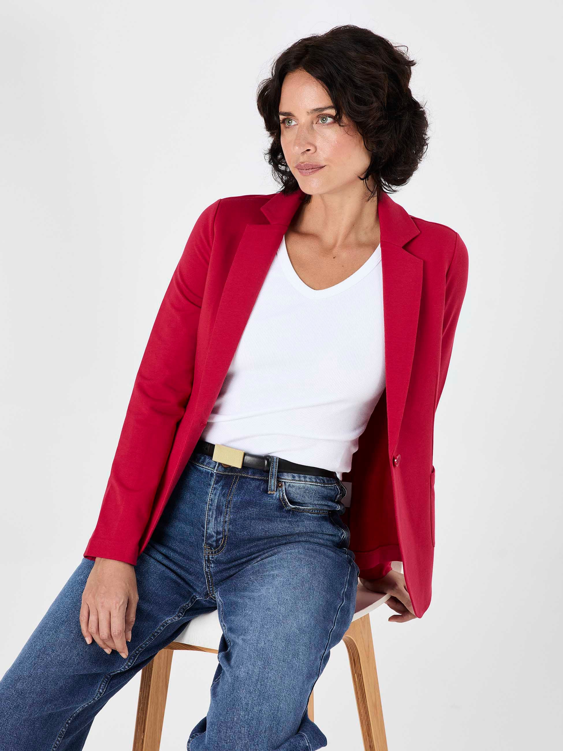 The Classic Jacket - Cherry - Image 6