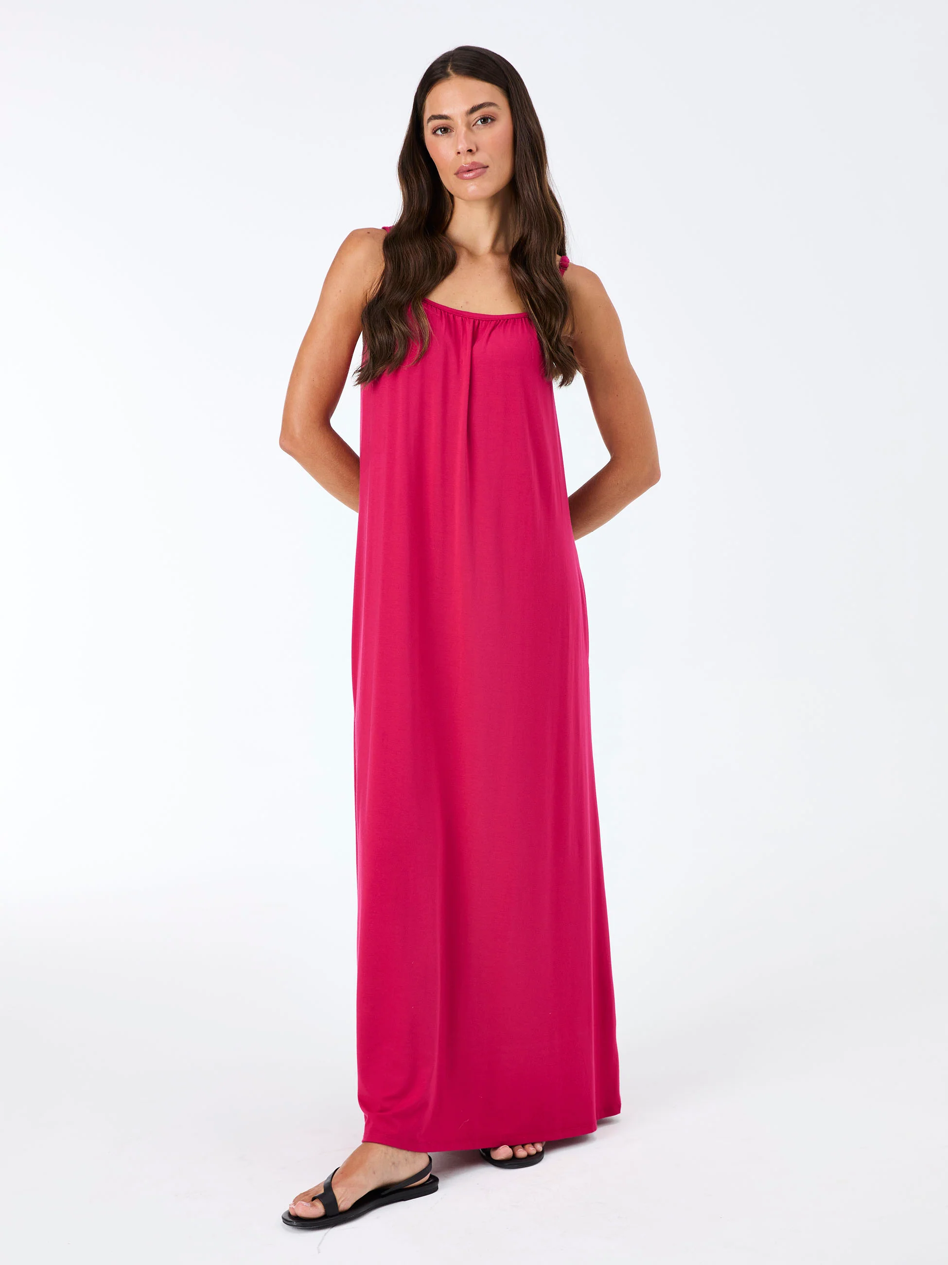 Venice Maxi Dress - Cerise - Image 3