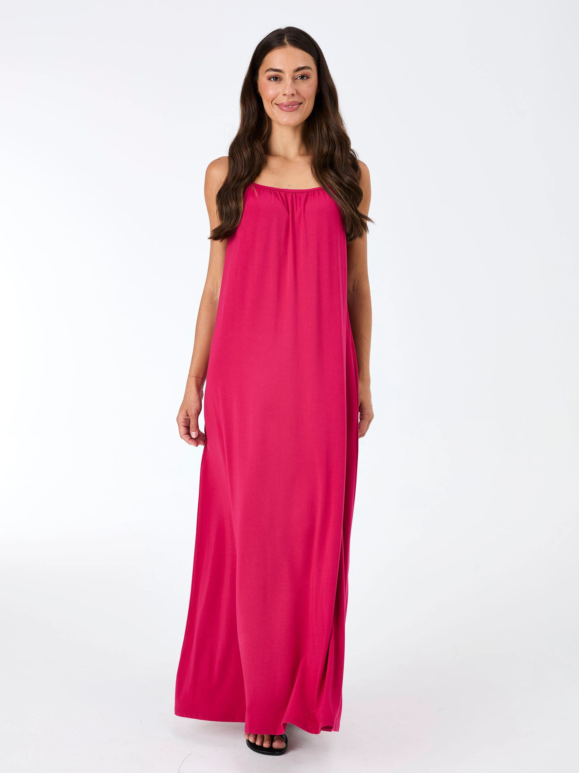 Venice Maxi Dress - Cerise - Image 7